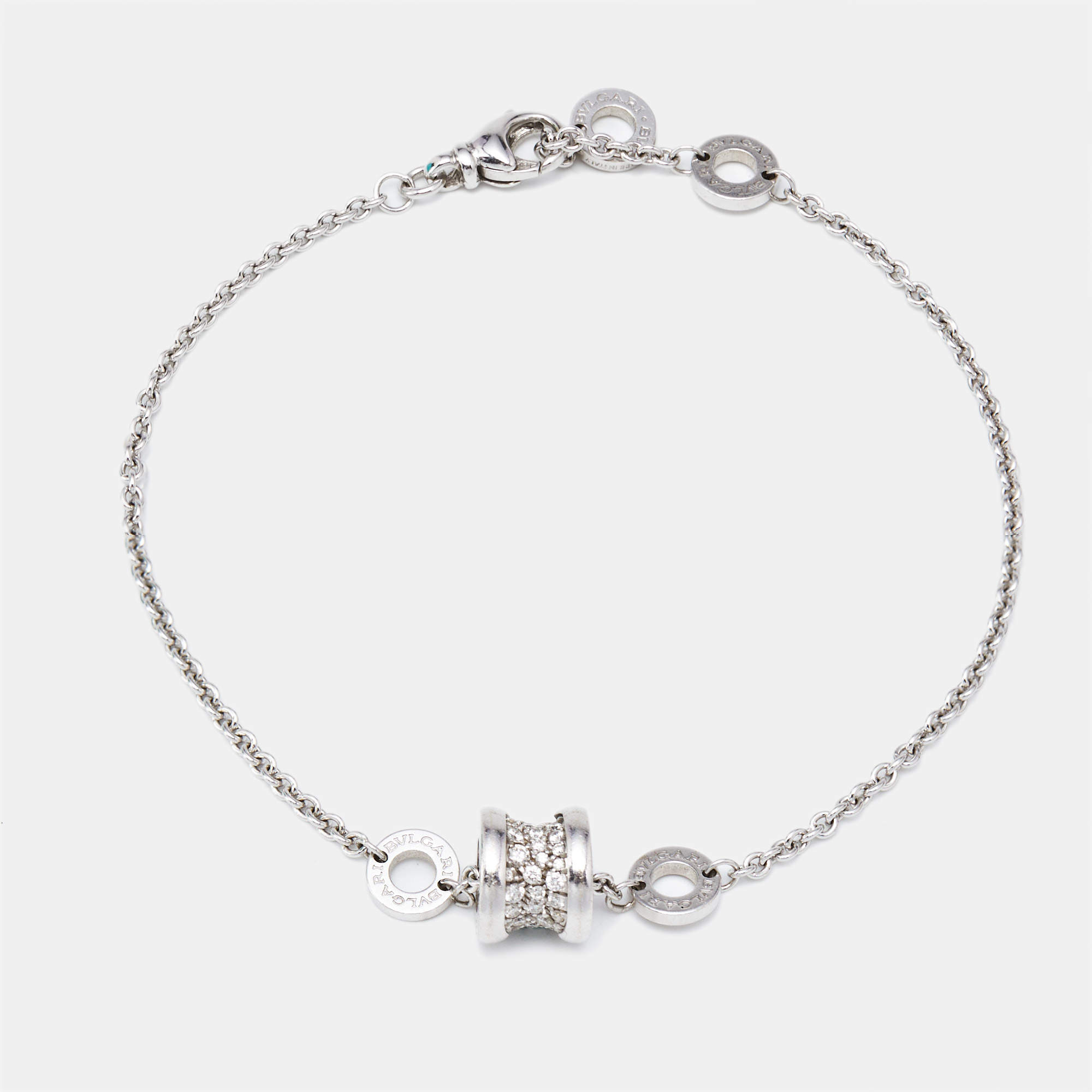 Bvlgari B.Zero1 Diamonds 18k White Gold Bracelet ML