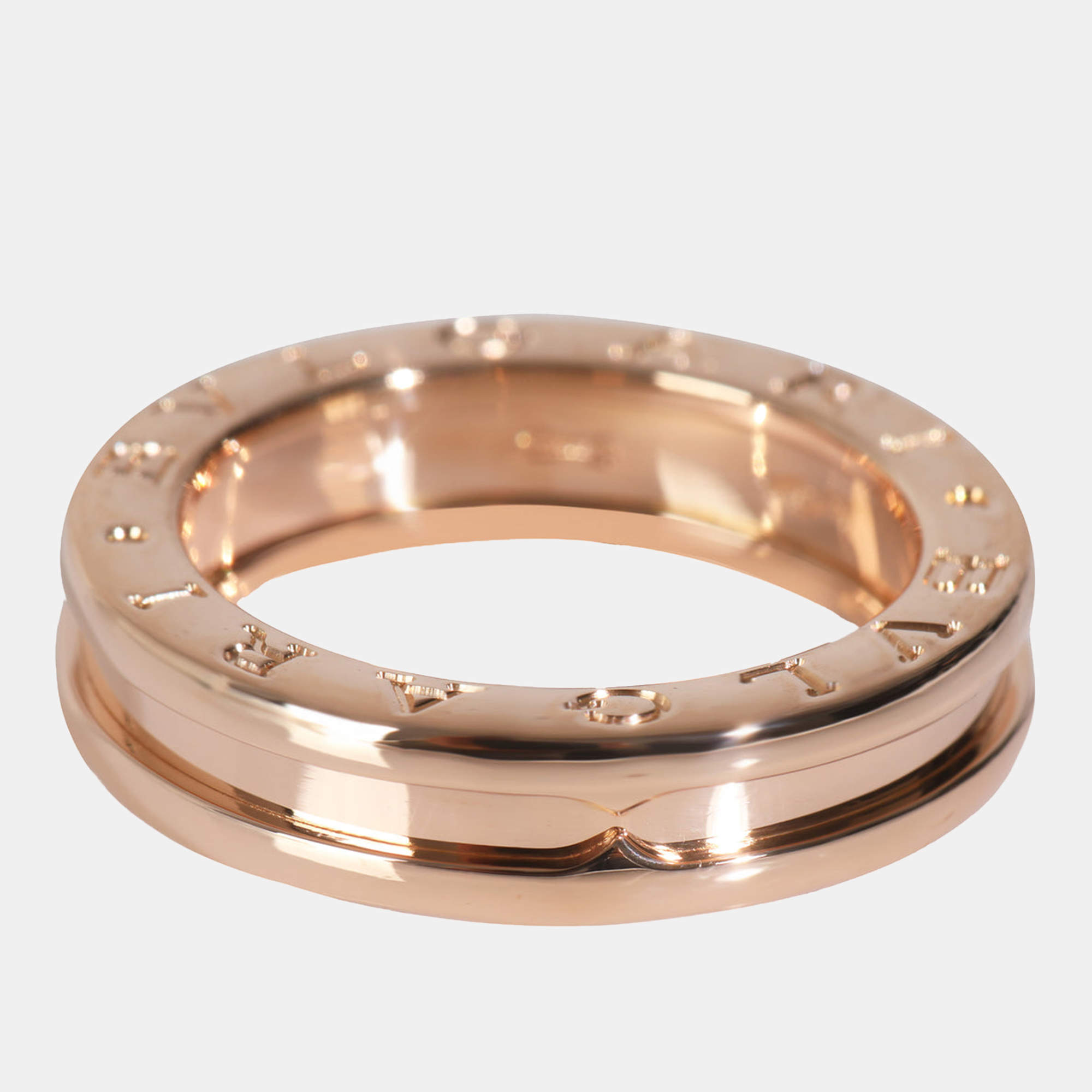 Bvlgari 18K Rose Gold B.Zero1 Band Ring EU 51