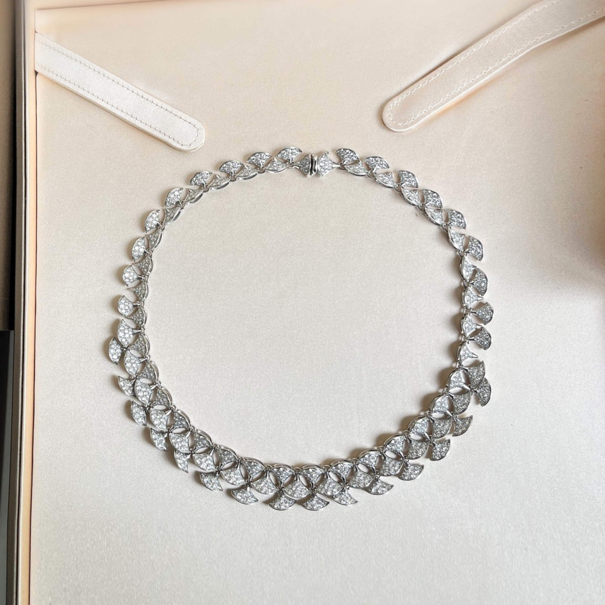 Bvlgari 18K White Gold, Diamond Layered Divas’ Dream Necklace