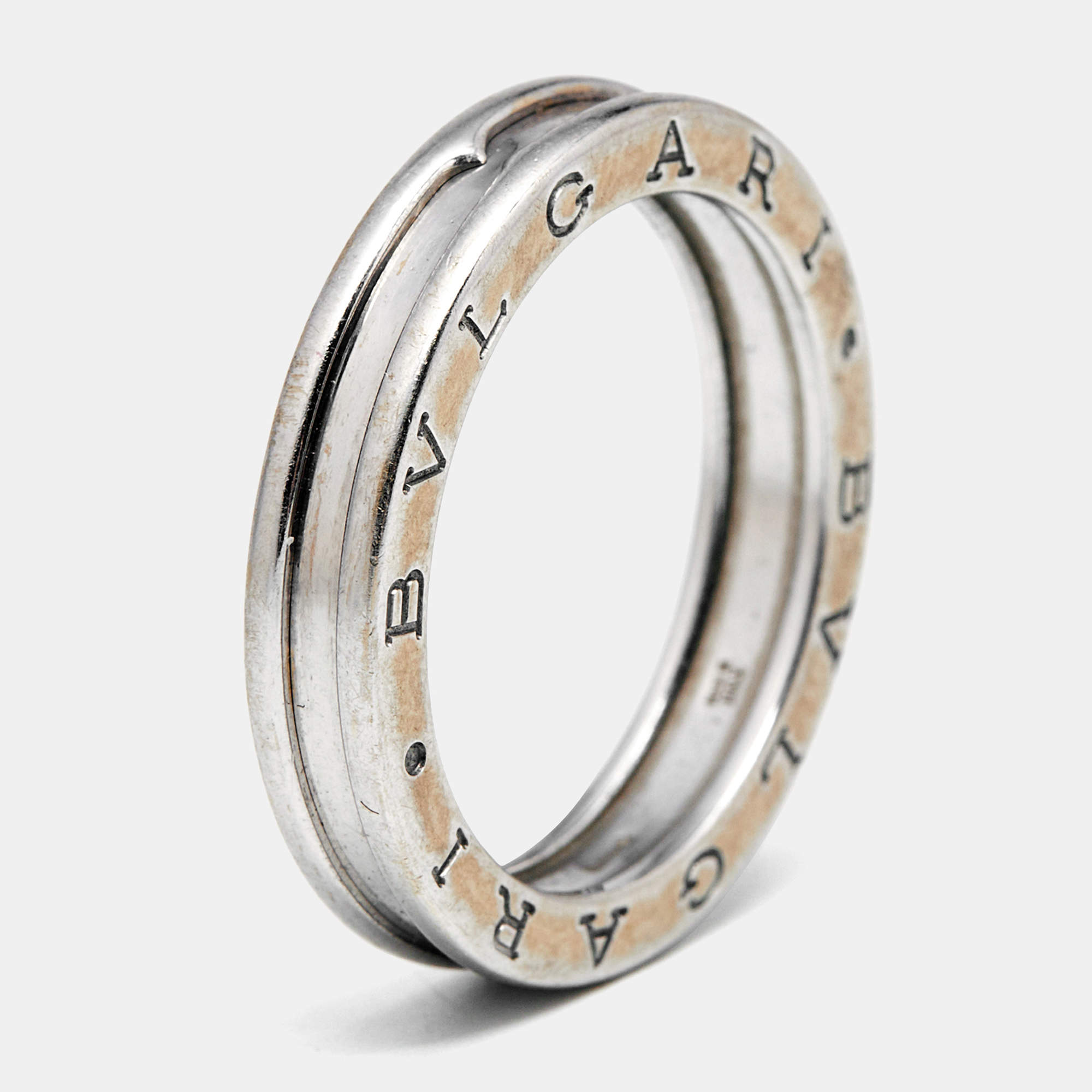 Bvlgari B.Zero1 1-Band 18k White Gold Ring Size 62