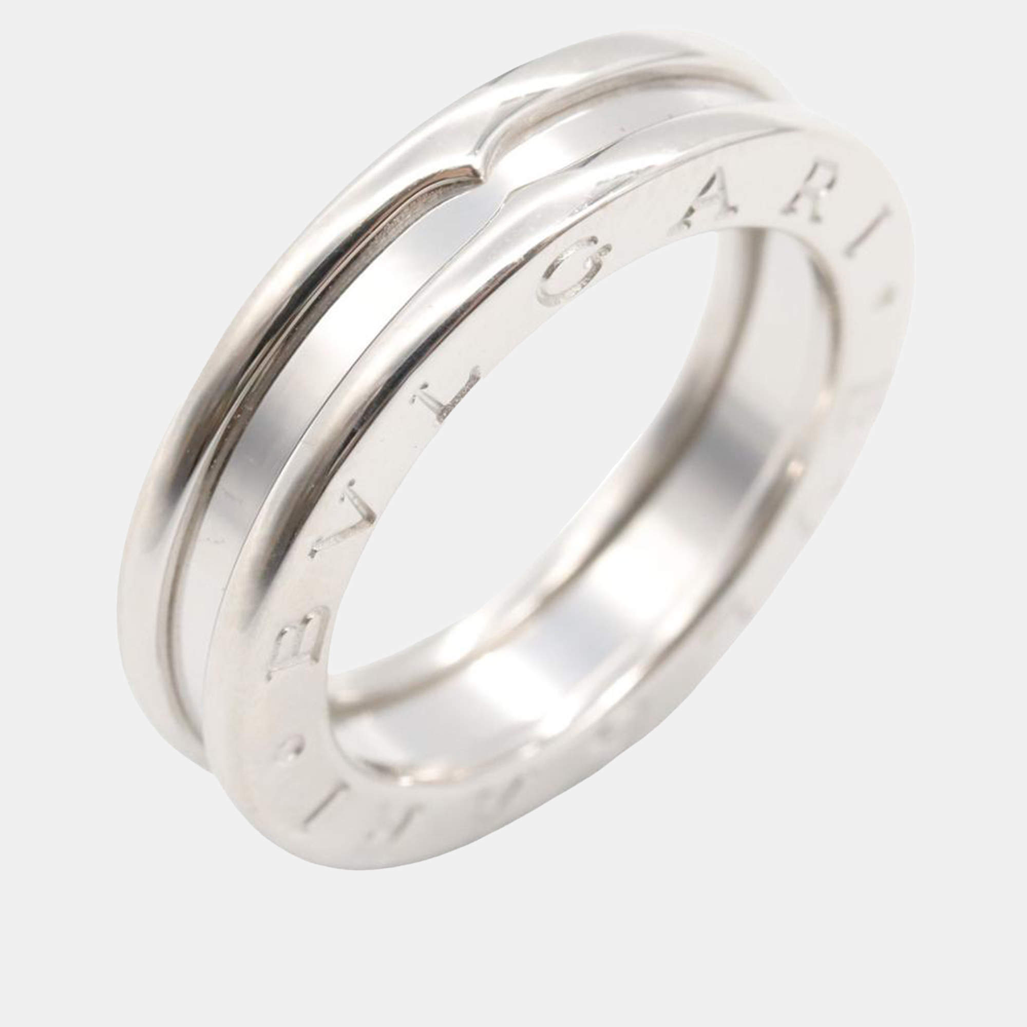 Bvlgari 18K White Gold B.Zero1 Band Ring EU 50