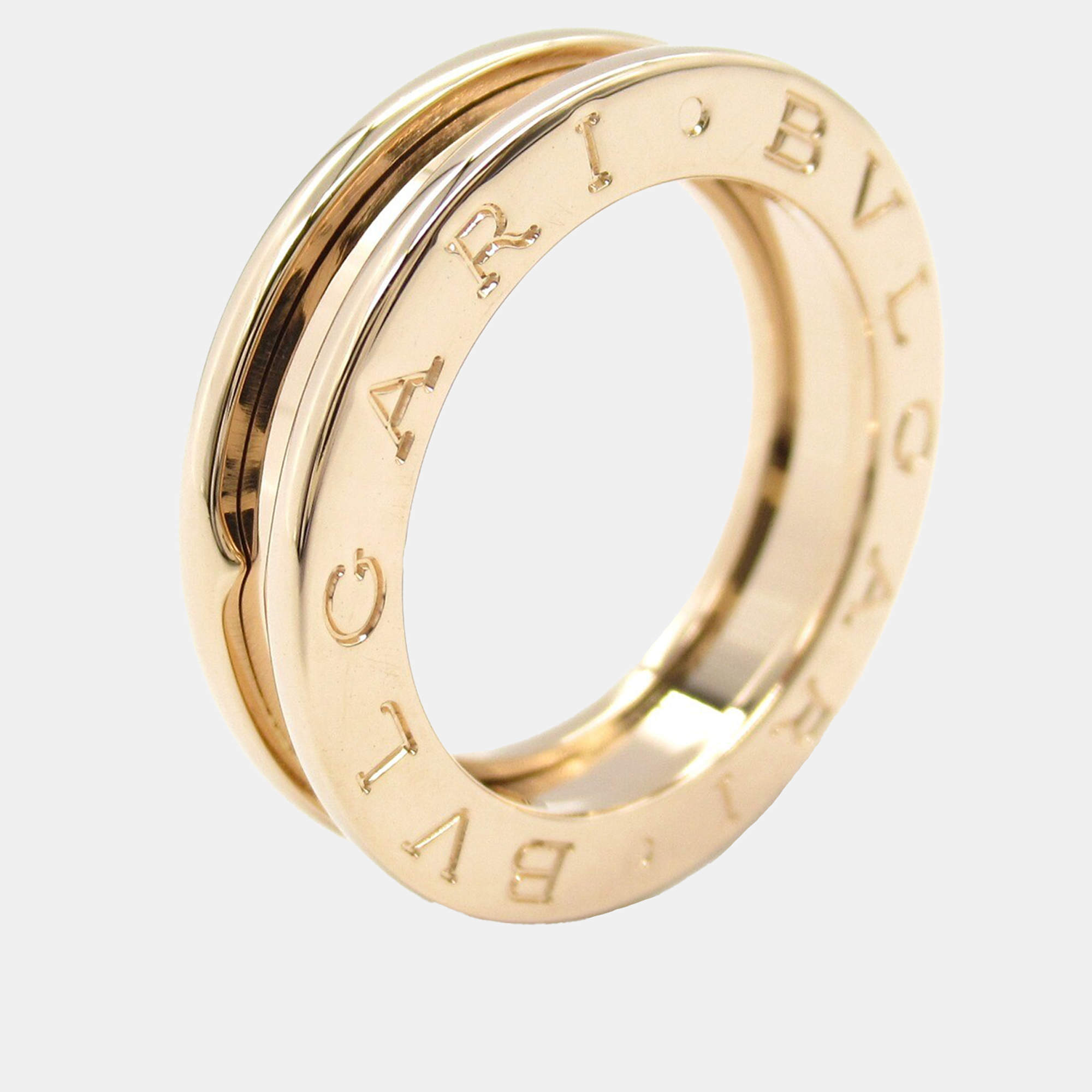 Bvlgari 18K Rose Gold B.Zero1 Band Ring EU 48