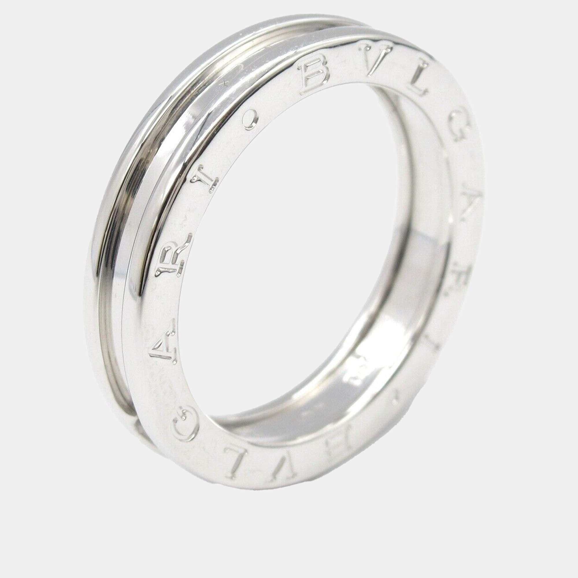 Bvlgari 18K White Gold B.Zero1 Band Ring EU 60