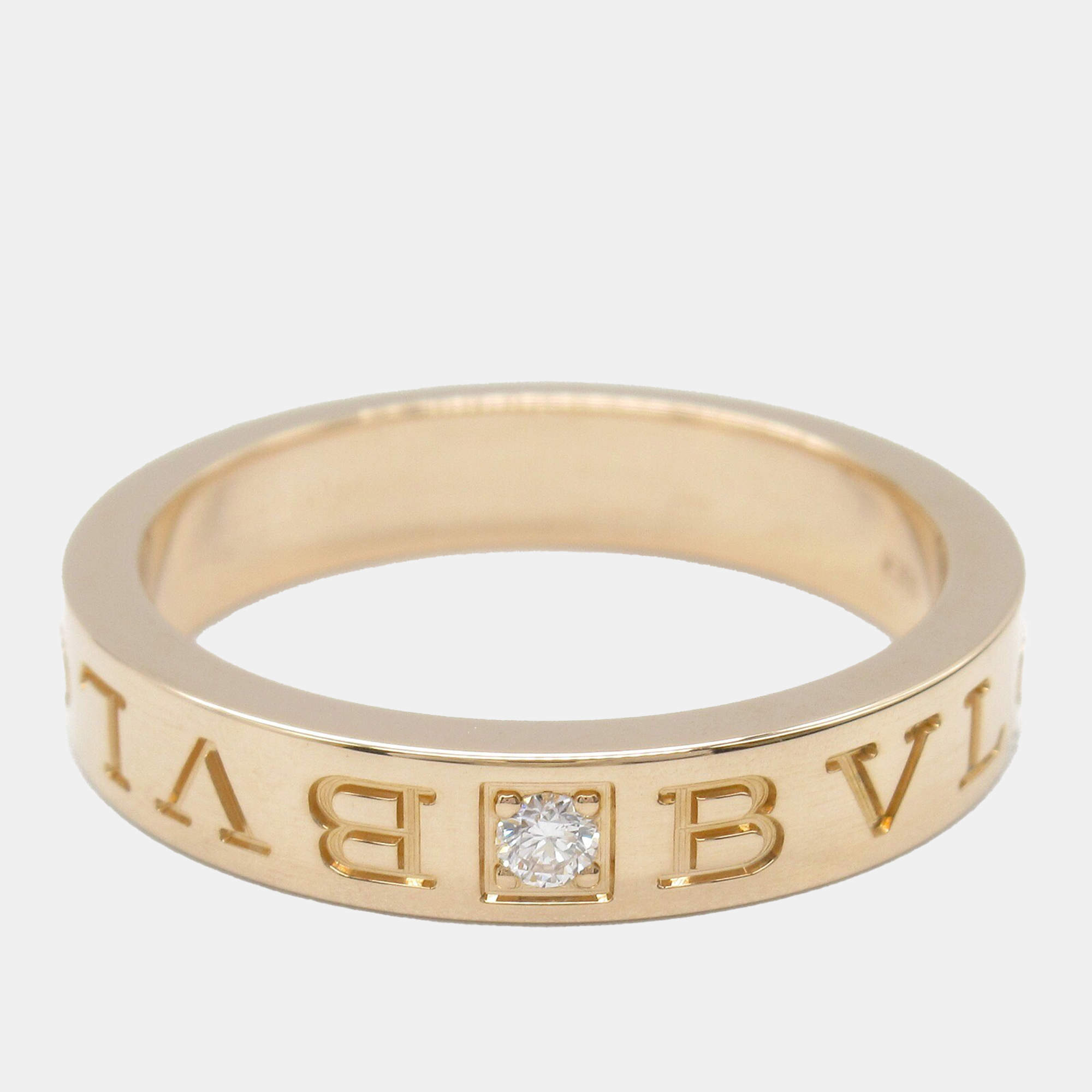 Bvlgari 18K Rose Gold, Diamond Bvlgari Bvlgari Band Ring EU 57