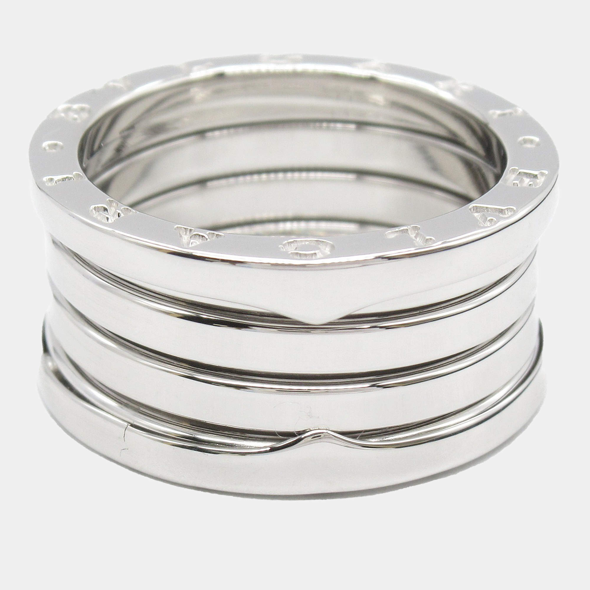 Bvlgari 18K White Gold B.Zero1 Band Ring EU 55