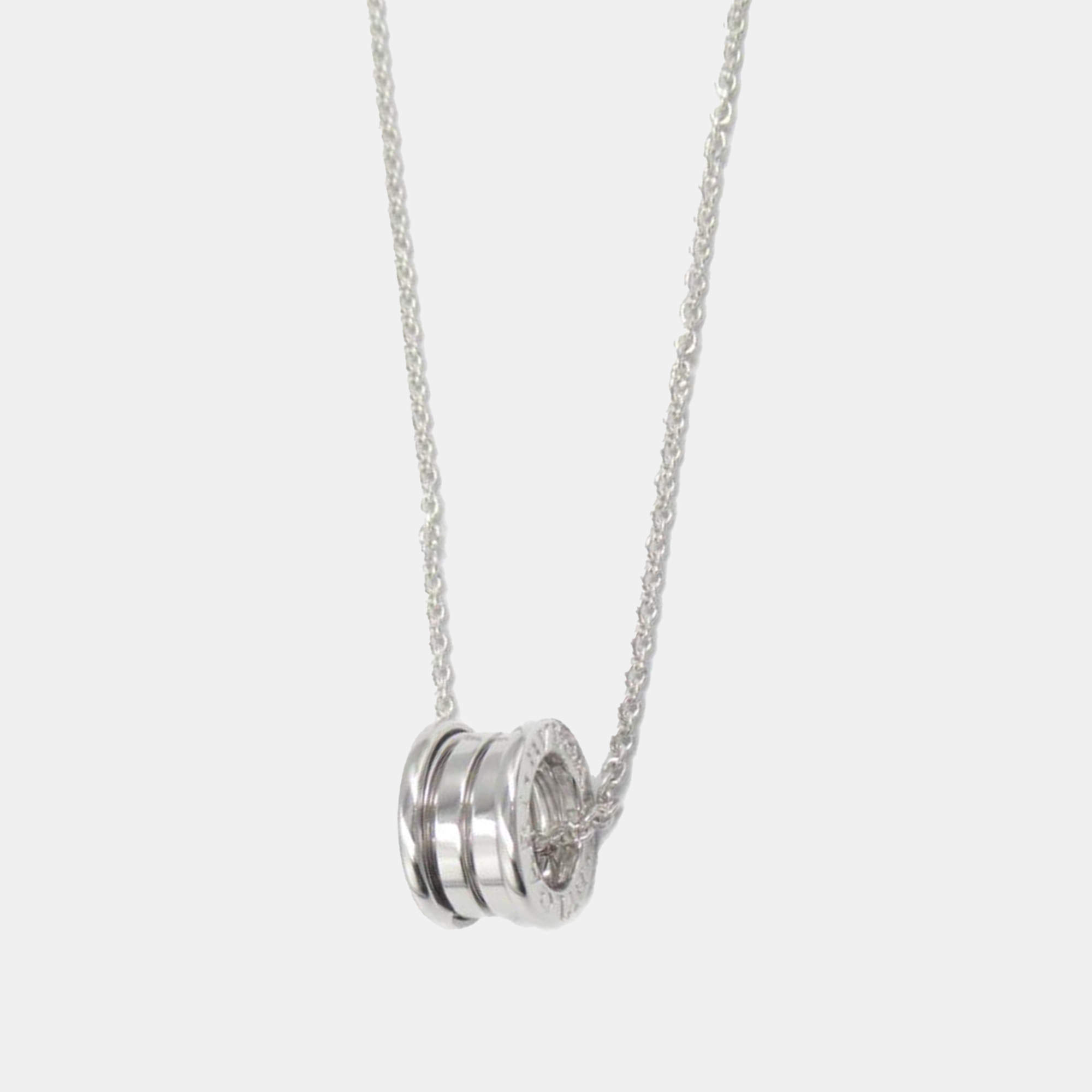 Bvlgari 18K White Gold B.Zero1 Pendant Necklace