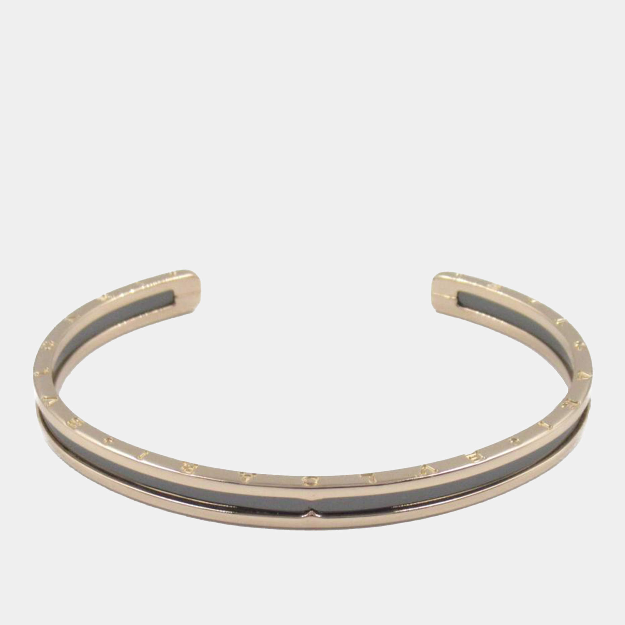 Bvlgari 18K Rose Gold and Ceramic B.Zero1 Cuff Bracelet