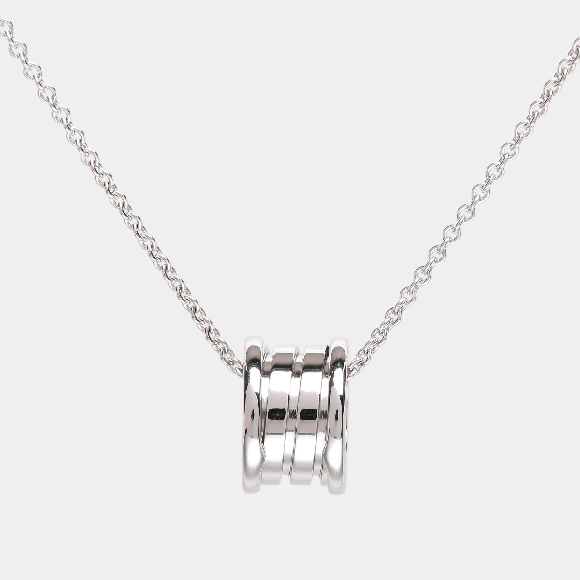 Bvlgari B.Zero1 18k White Gold Pendant Necklace