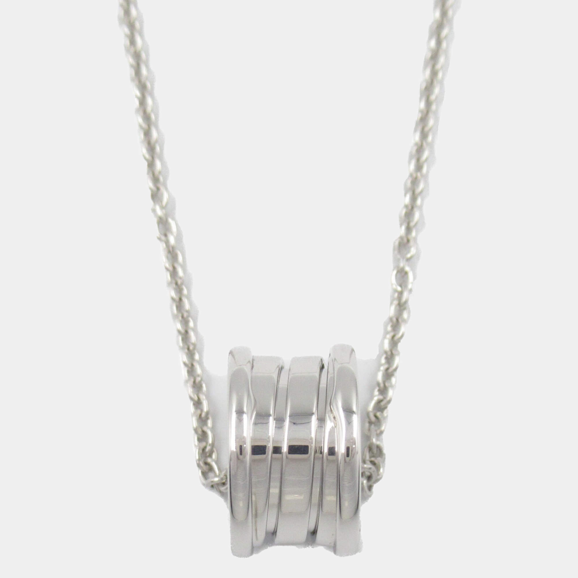Bvlgari 18K White Gold B.Zero1 Pendant Necklace