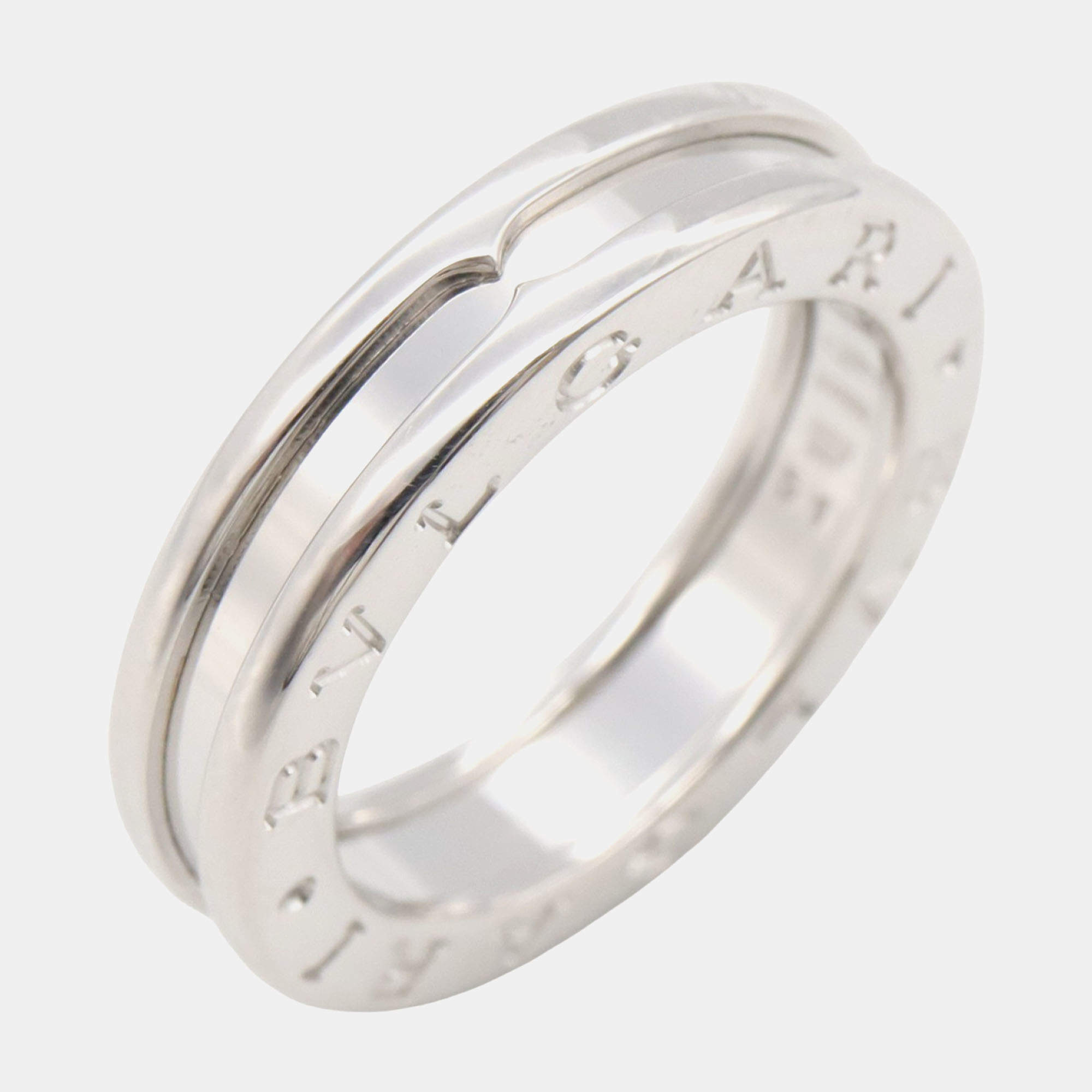 Bvlgari 18K White Gold B.Zero1 Band Ring EU 51