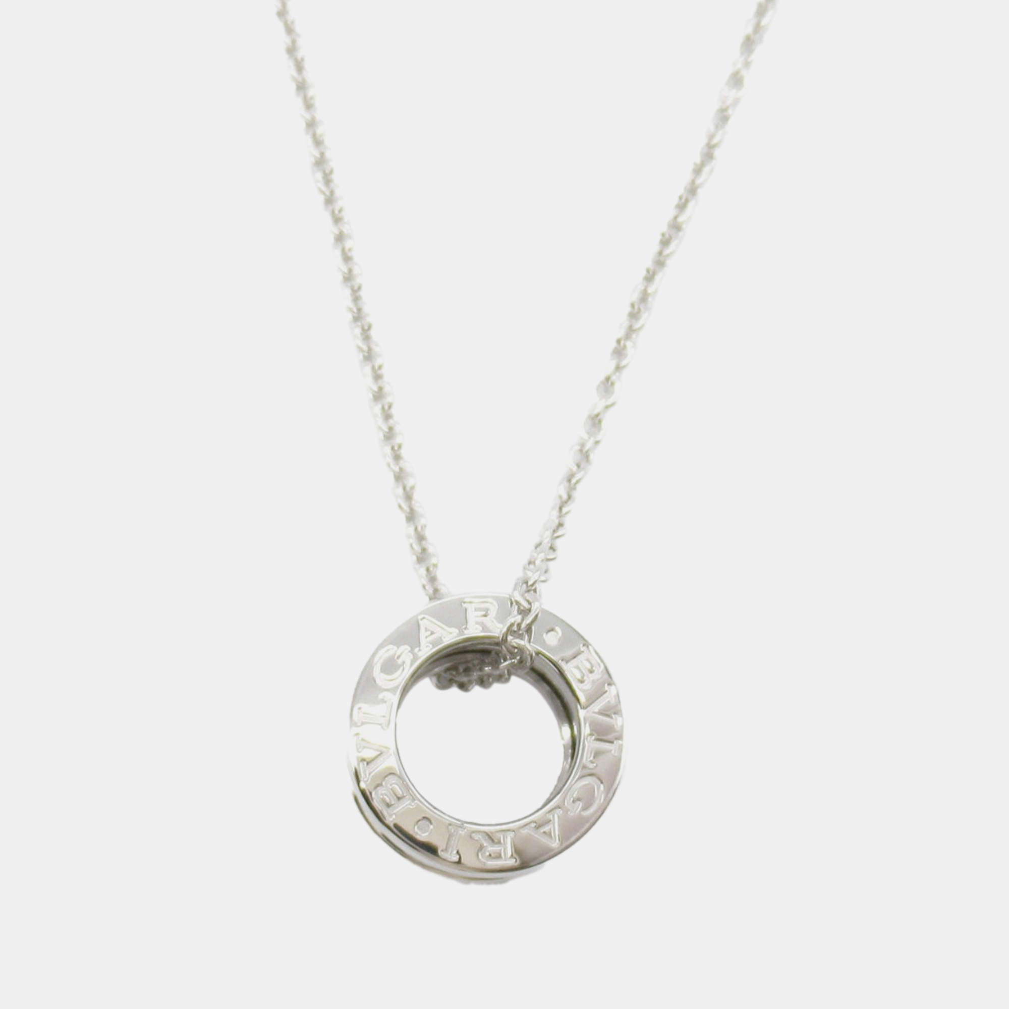 Bvlgari 18K White Gold Small B.zero1 Pendant Necklace