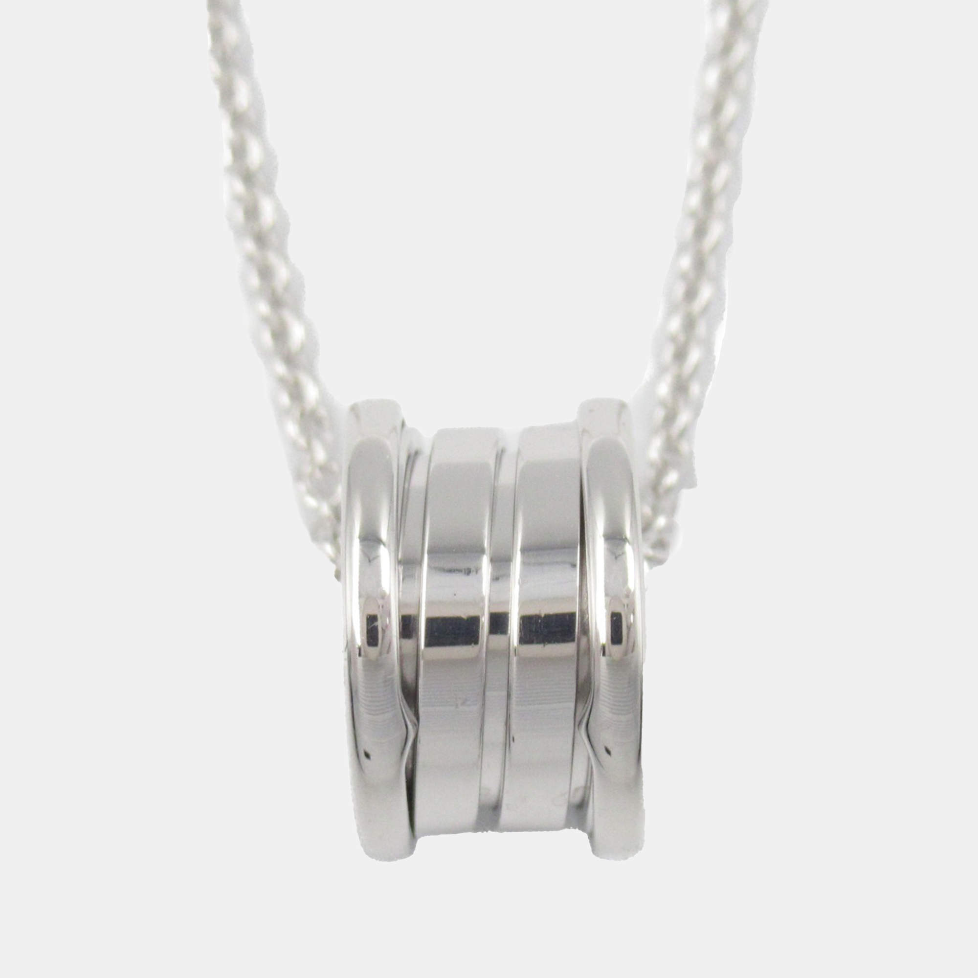 Bvlgari 18K White Gold Small B.zero1 Pendant Necklace