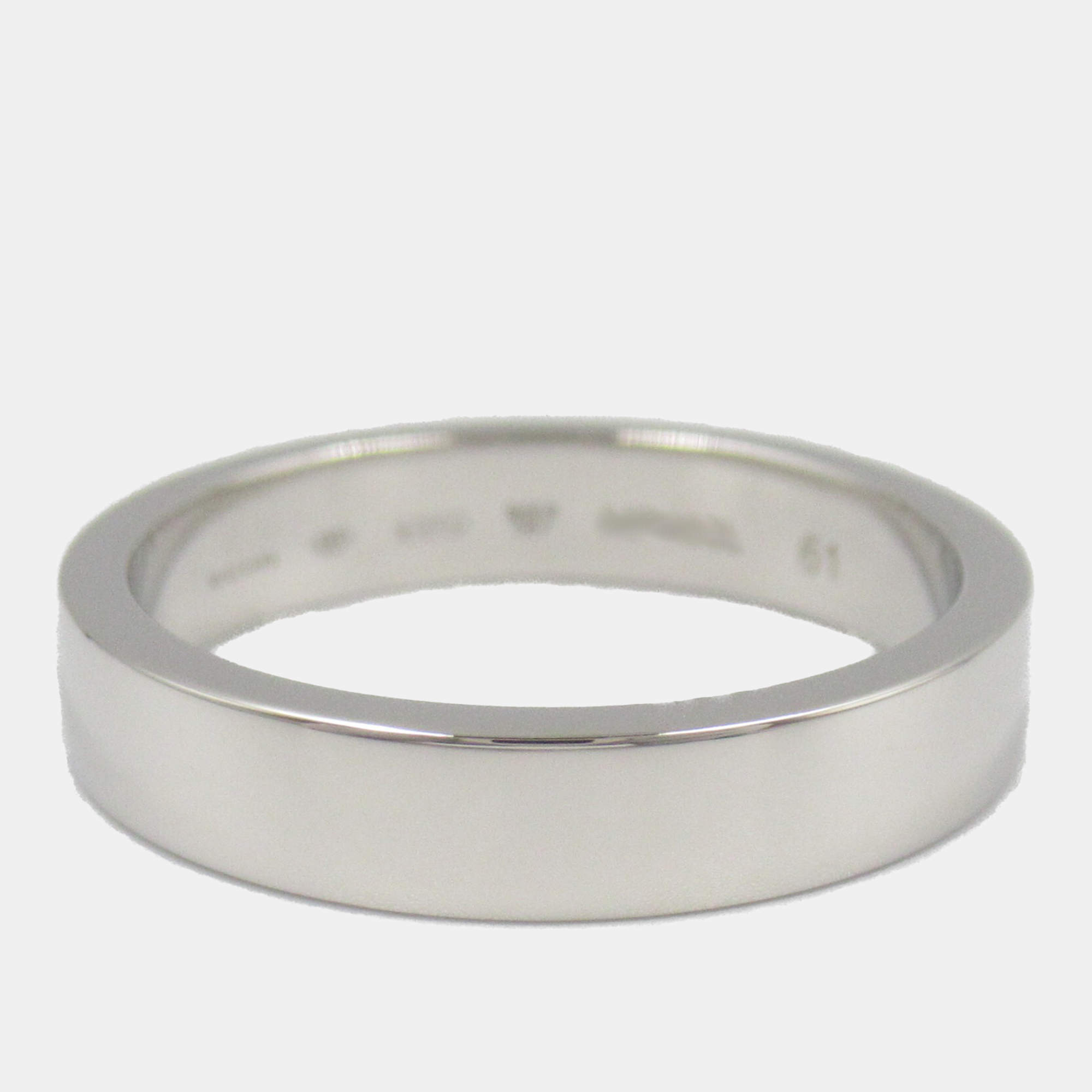 Pre Owned Bvlgari Platinum Marryme Band Ring EU 61