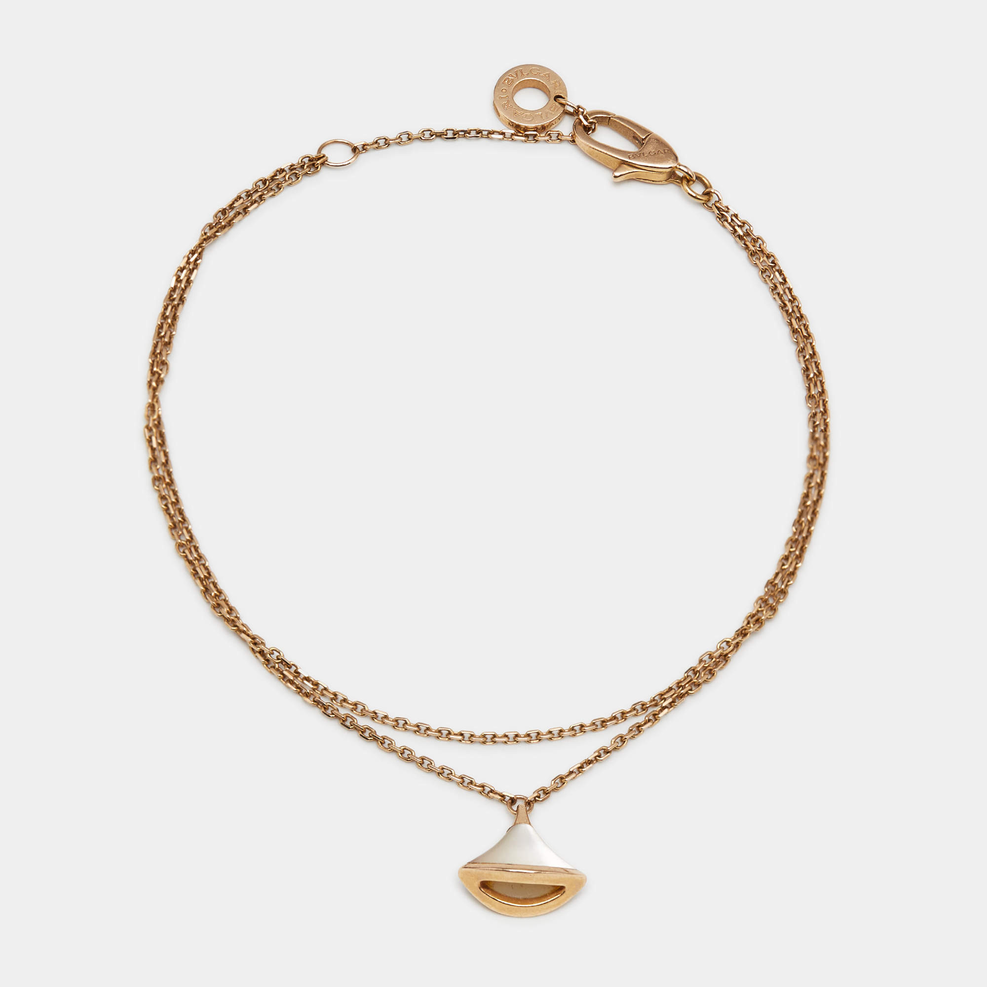 Bvlgari Divas' Dream Mother of Pearl 18k Rose Gold Bracelet SM