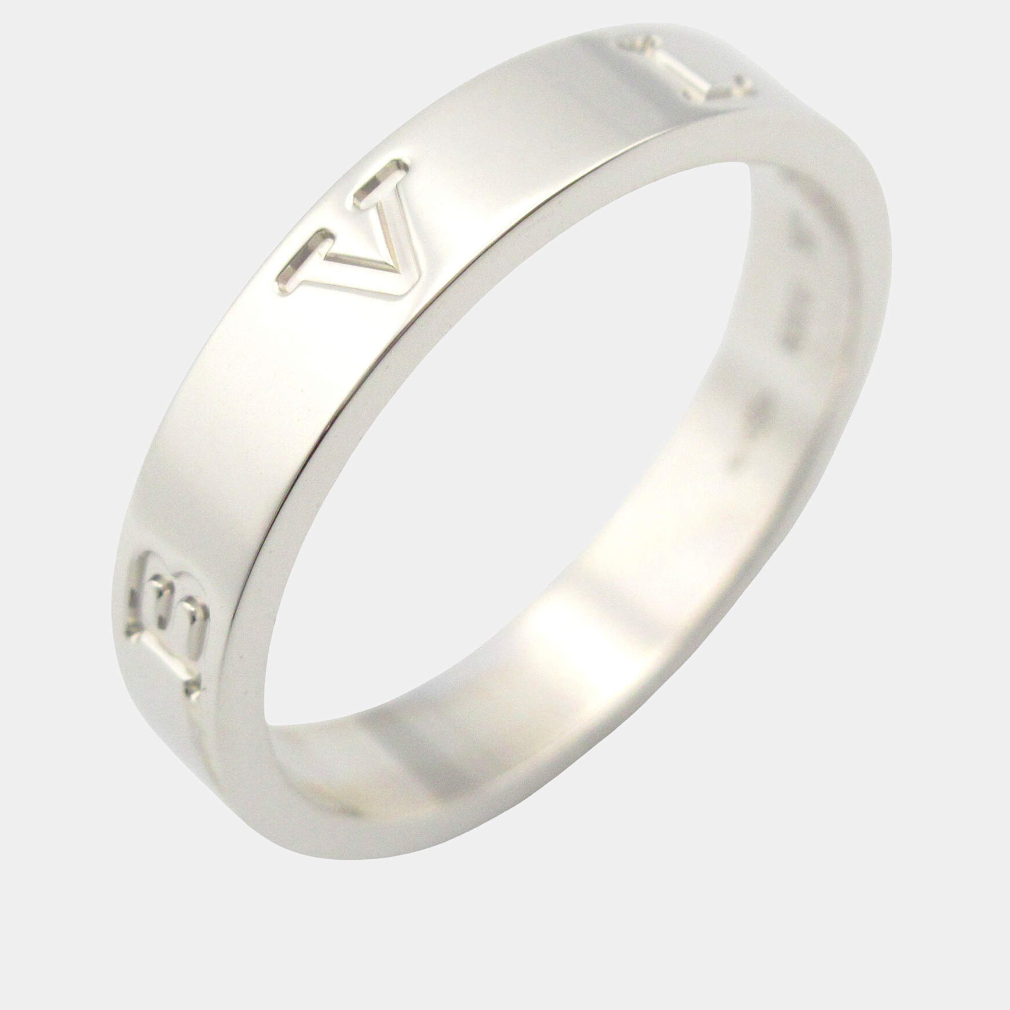 Bvlgari B.Zero1 18K White Gold Band Ring EU 54