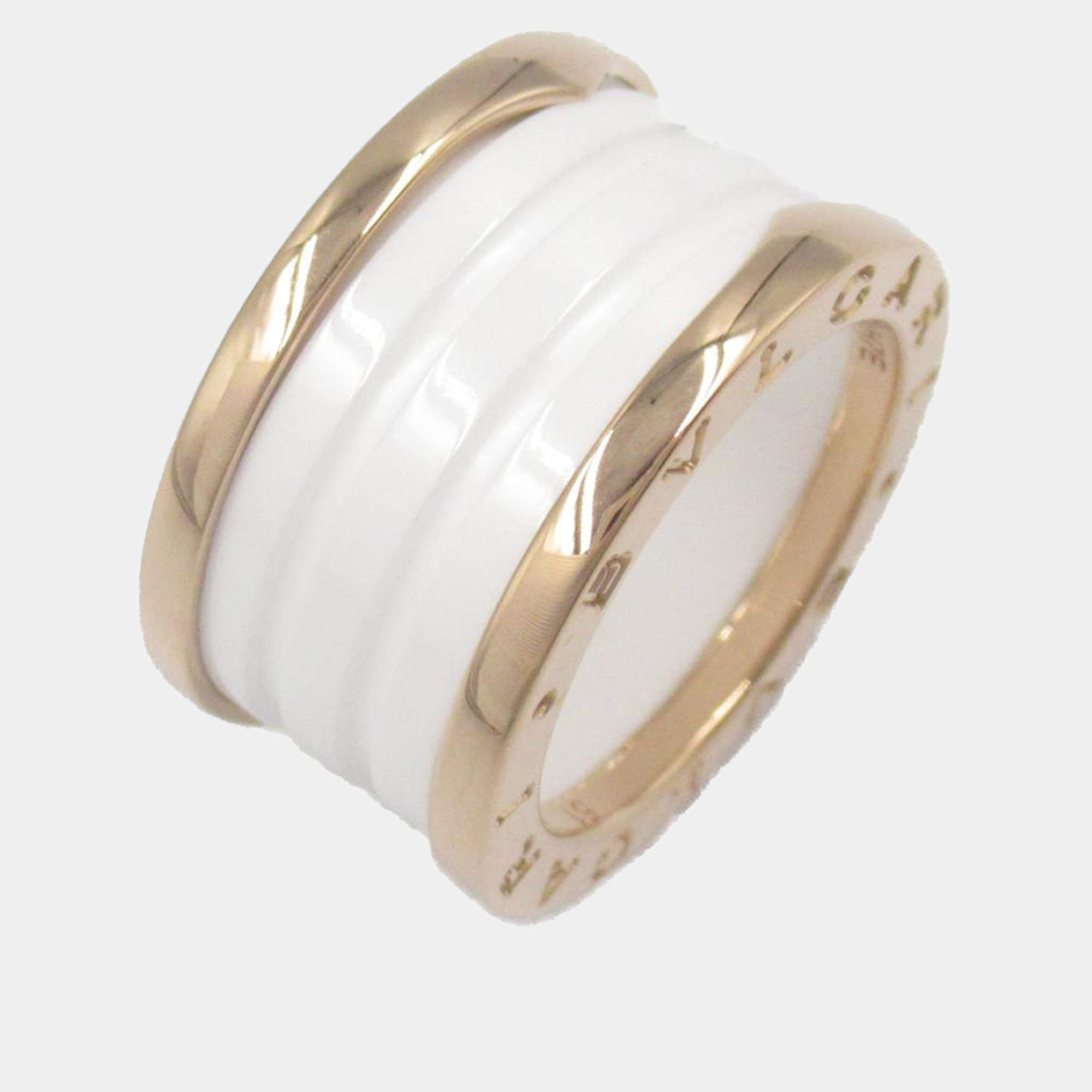 Bvlgari B.Zero1 18K Rose Gold and Ceramic Band Ring EU 51