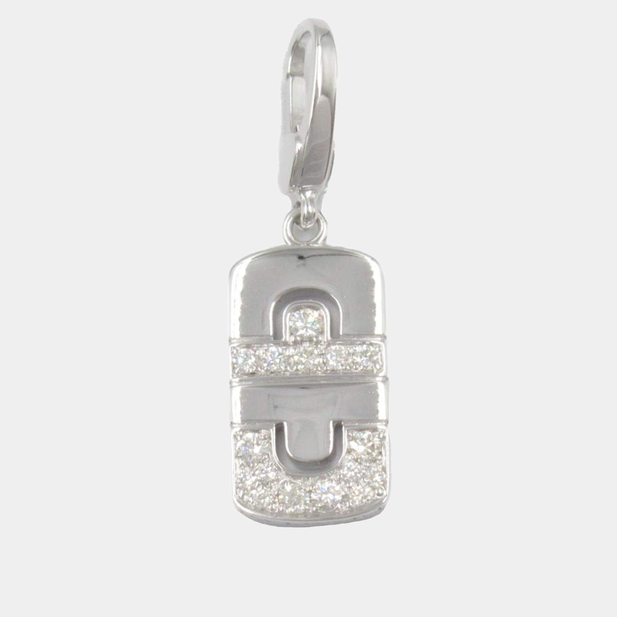 Bvlgari 18K White Gold Parentesi Diamond Charm
