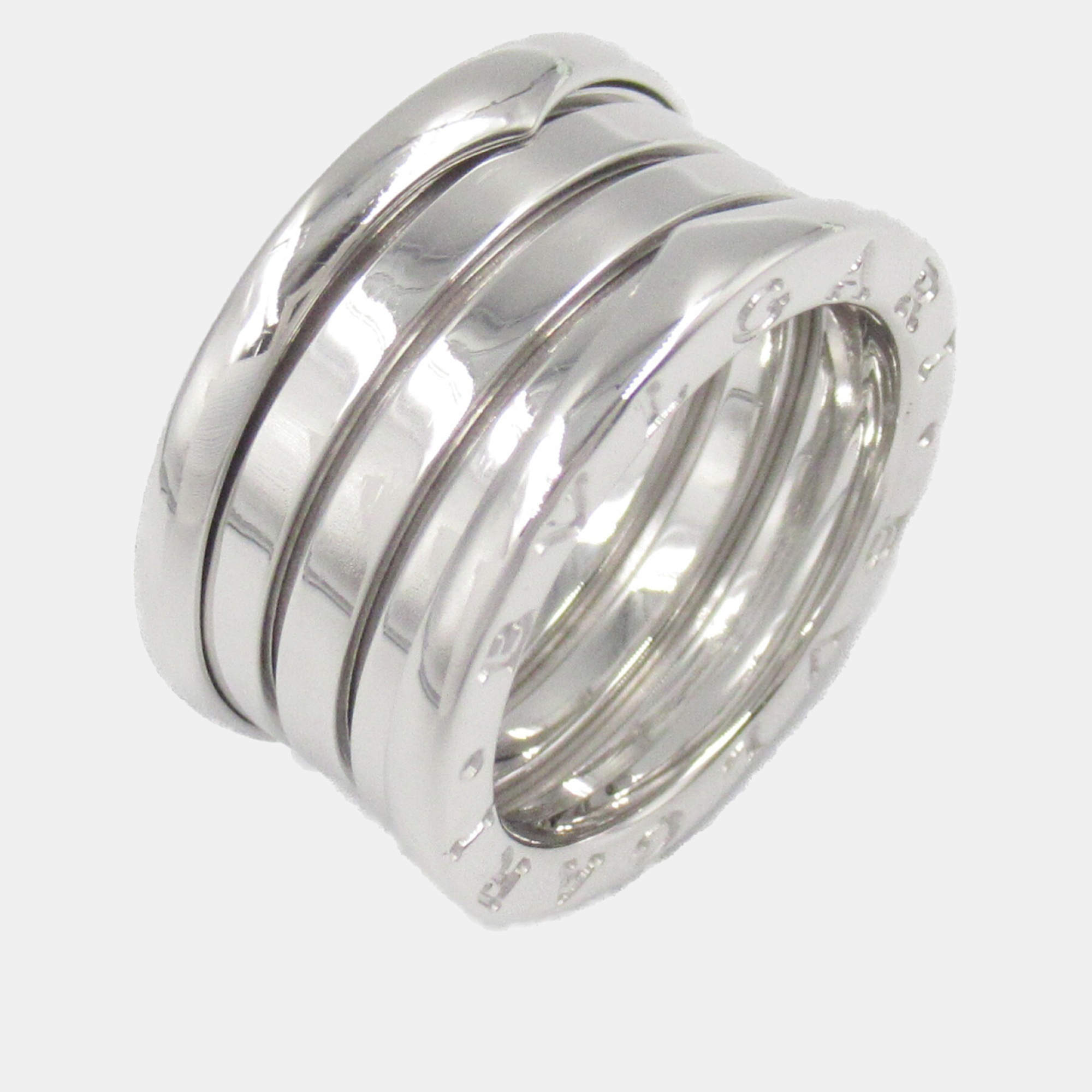 Bvlgari B.Zero1 18K White Gold Band Ring EU 51