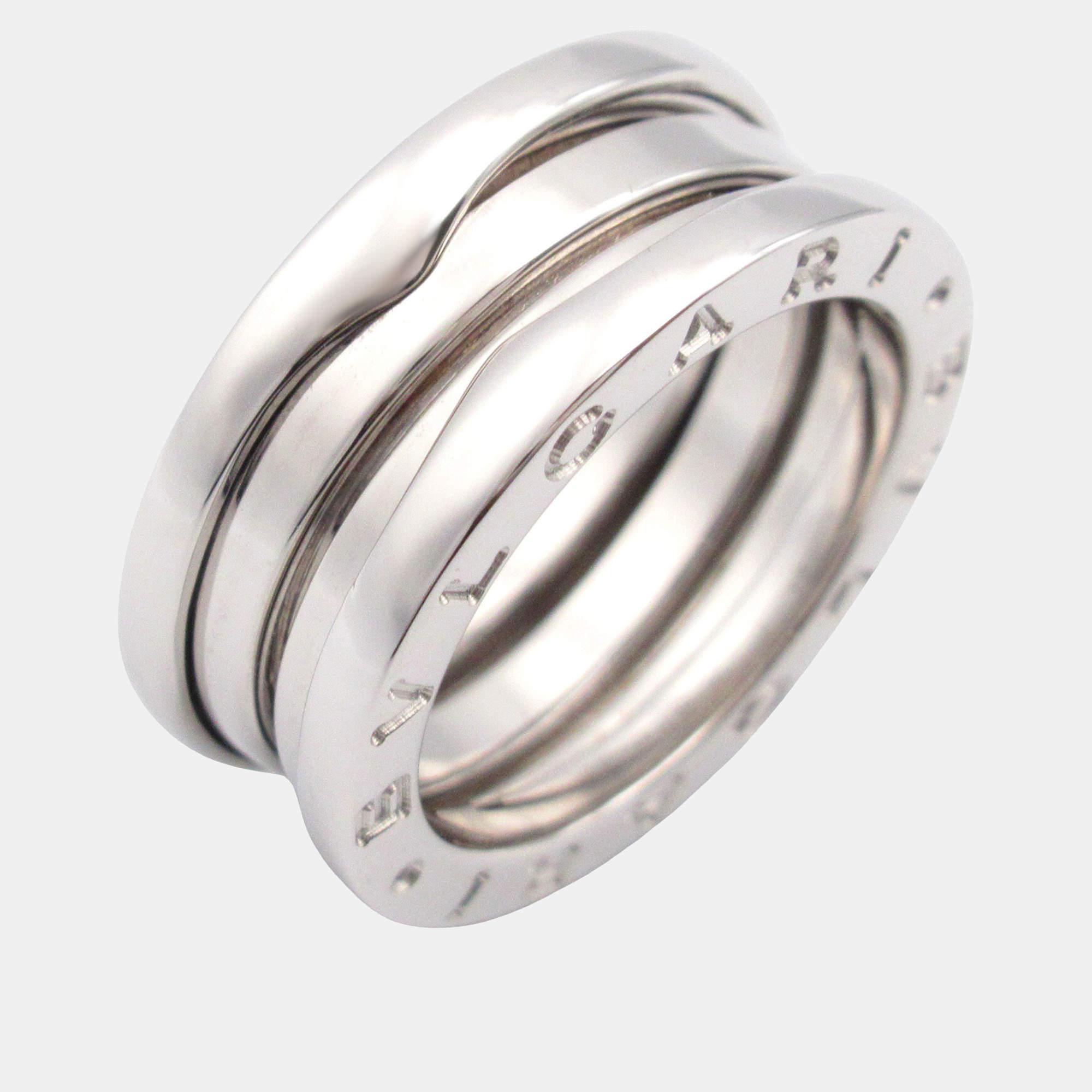 Bvlgari B.Zero1 18K White Gold Band Ring EU 50