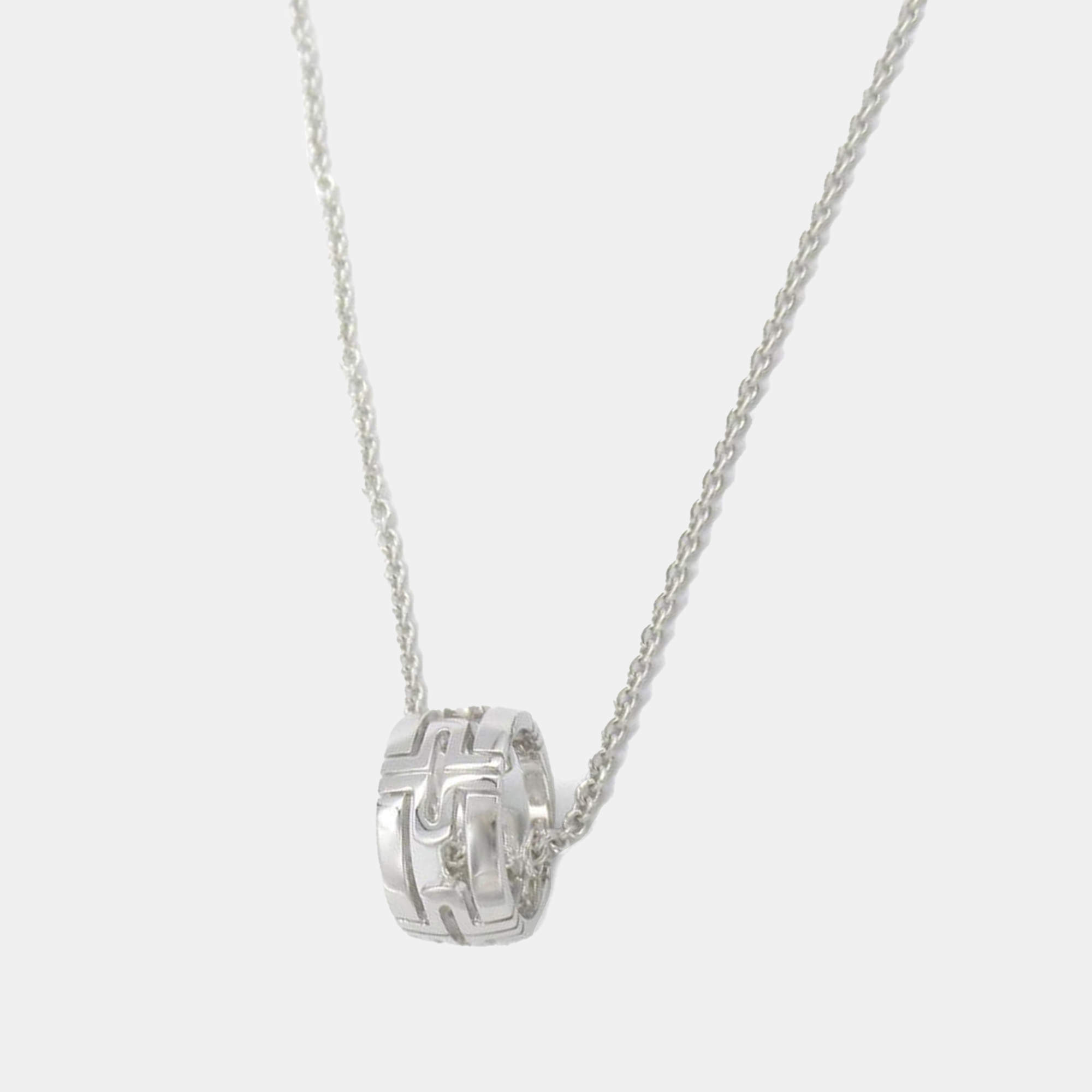Bvlgari Parentesi 18K White Gold Pendant Necklace