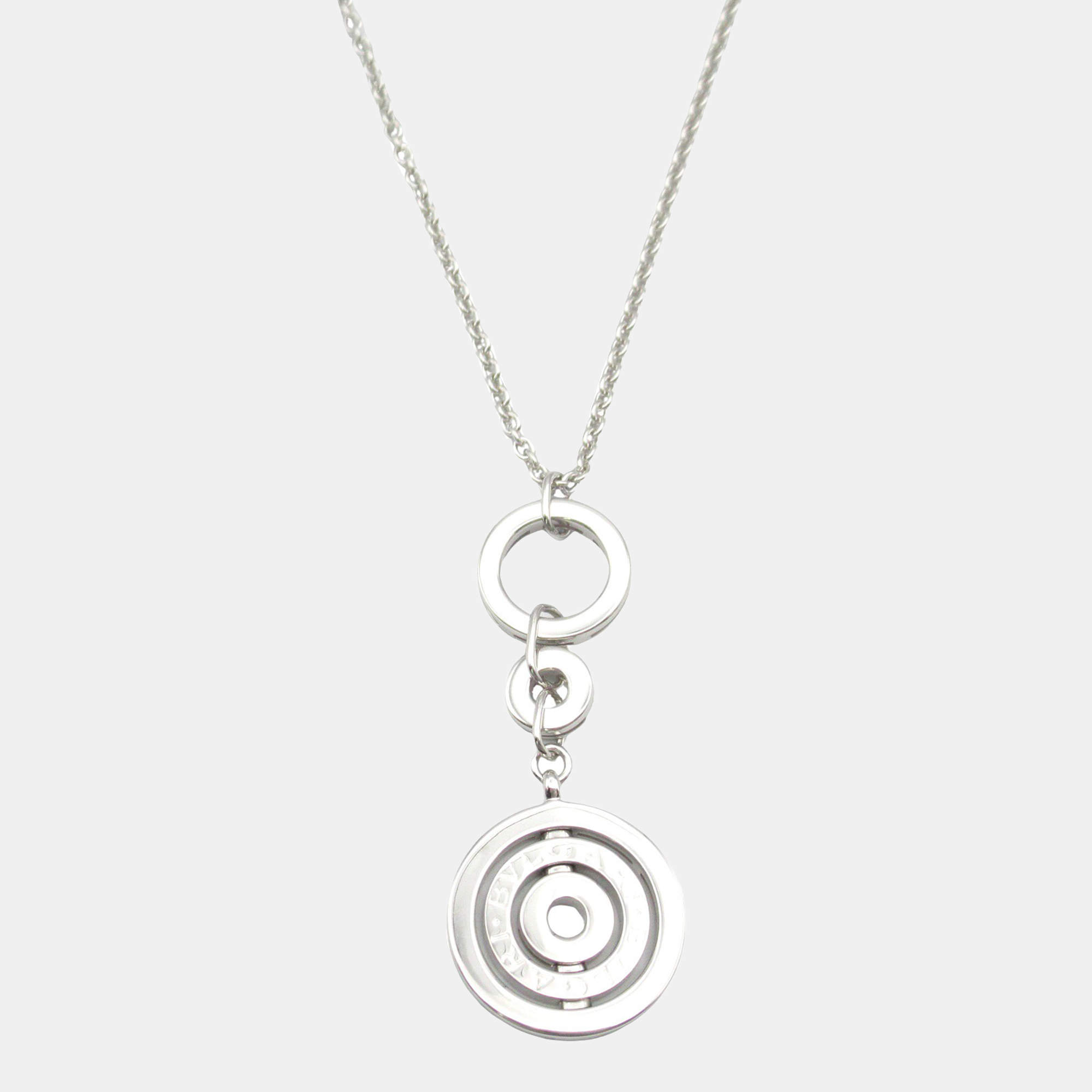 Bvlgari Cerchi Astrale 18K White Gold Pendant Necklace