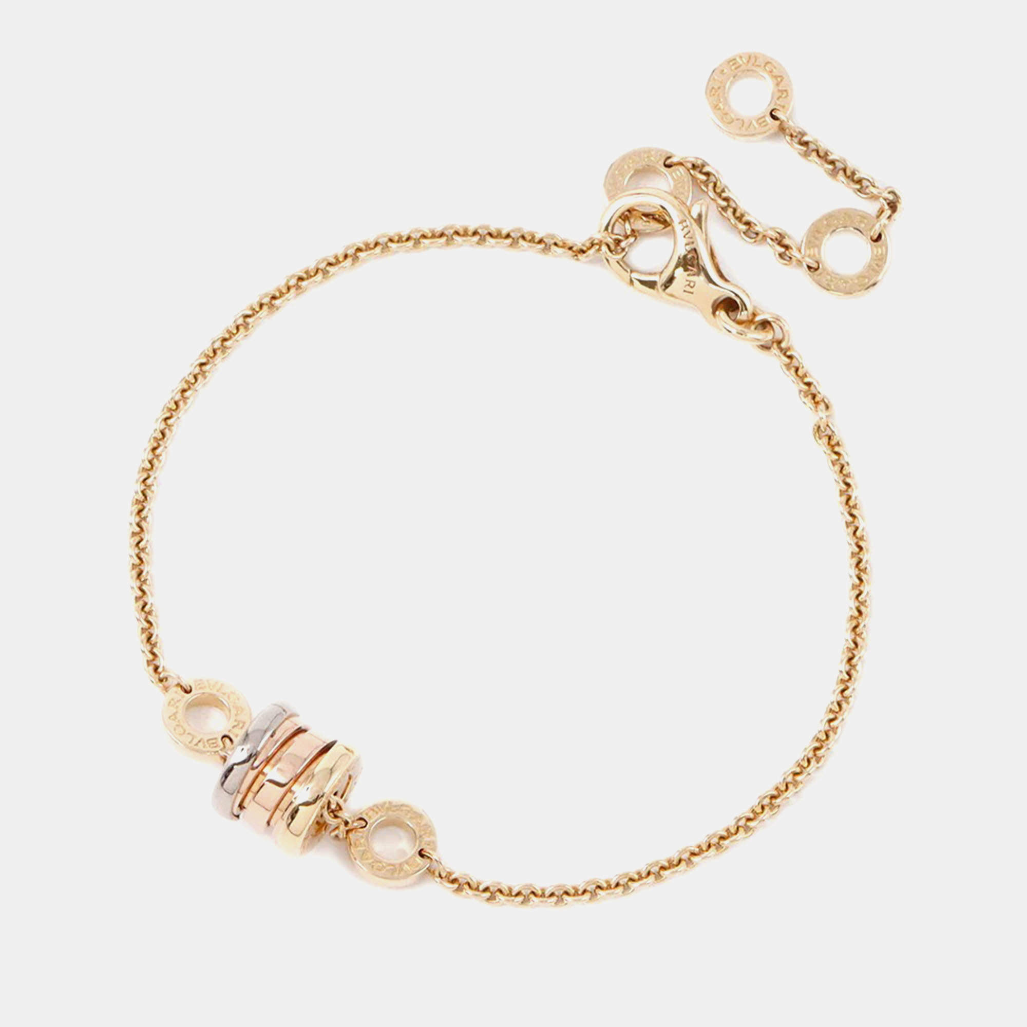 Bvlgari 18K Yellow, White, Rose Gold B.Zero1 Element Bracelet 