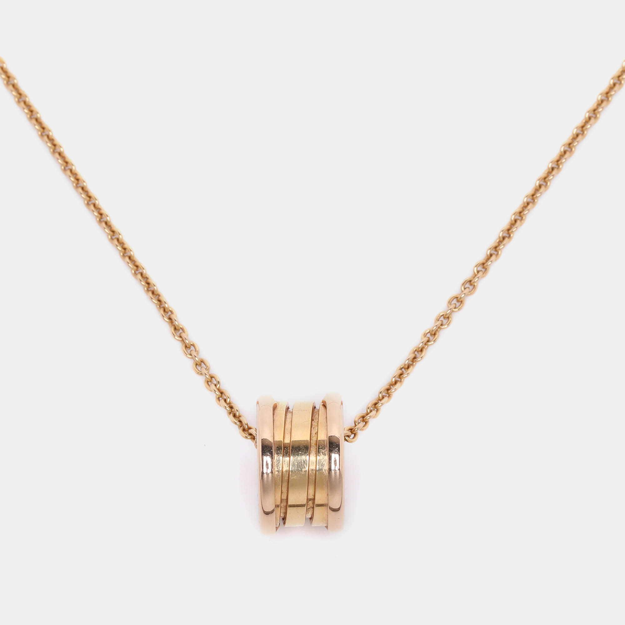 Pre Owned Bvlgari B.Zero1 18K Rose Gold Pendant Necklace