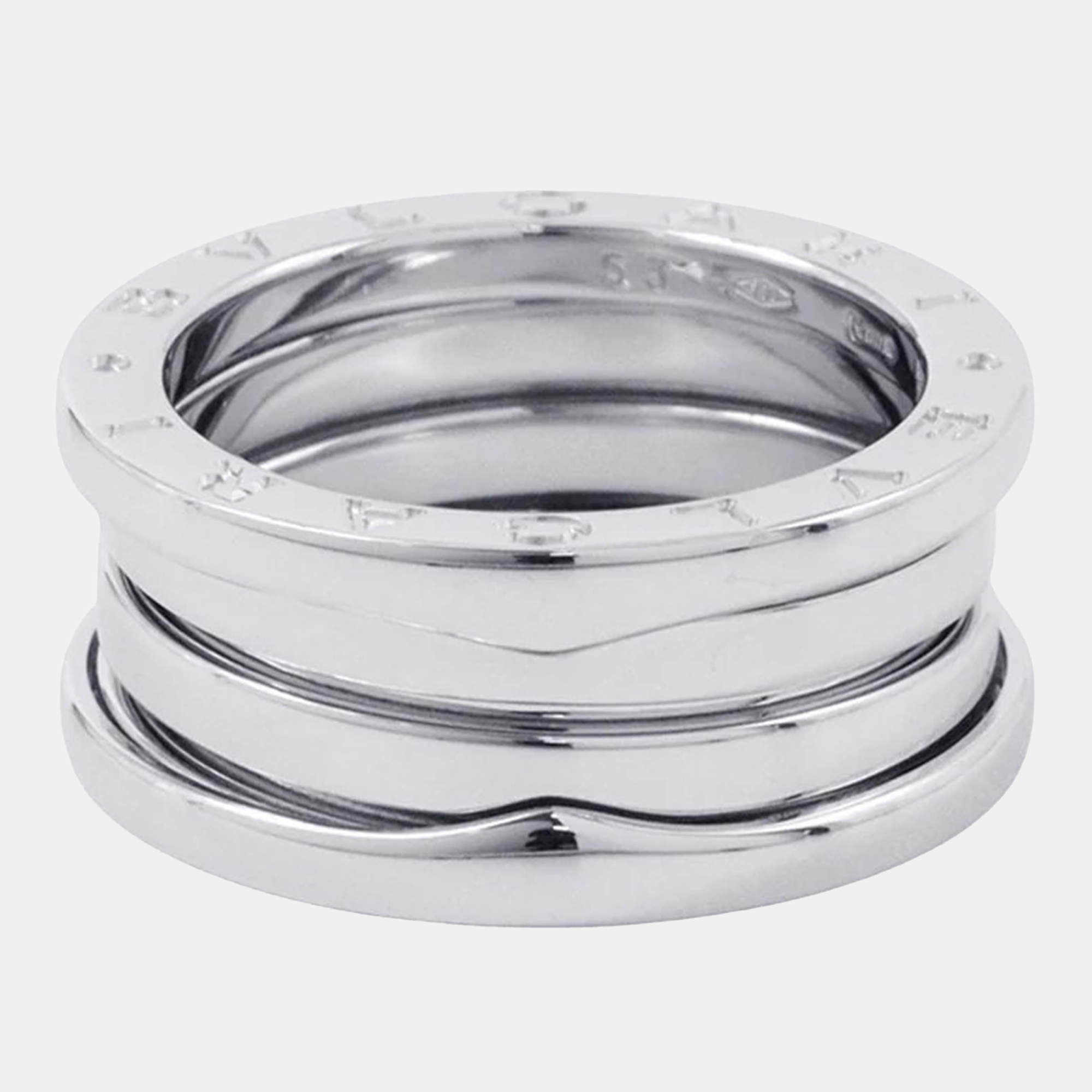 مملوكة مسبقًا Bvlgari B.Zero1 18K White Gold Band Ring EU 53