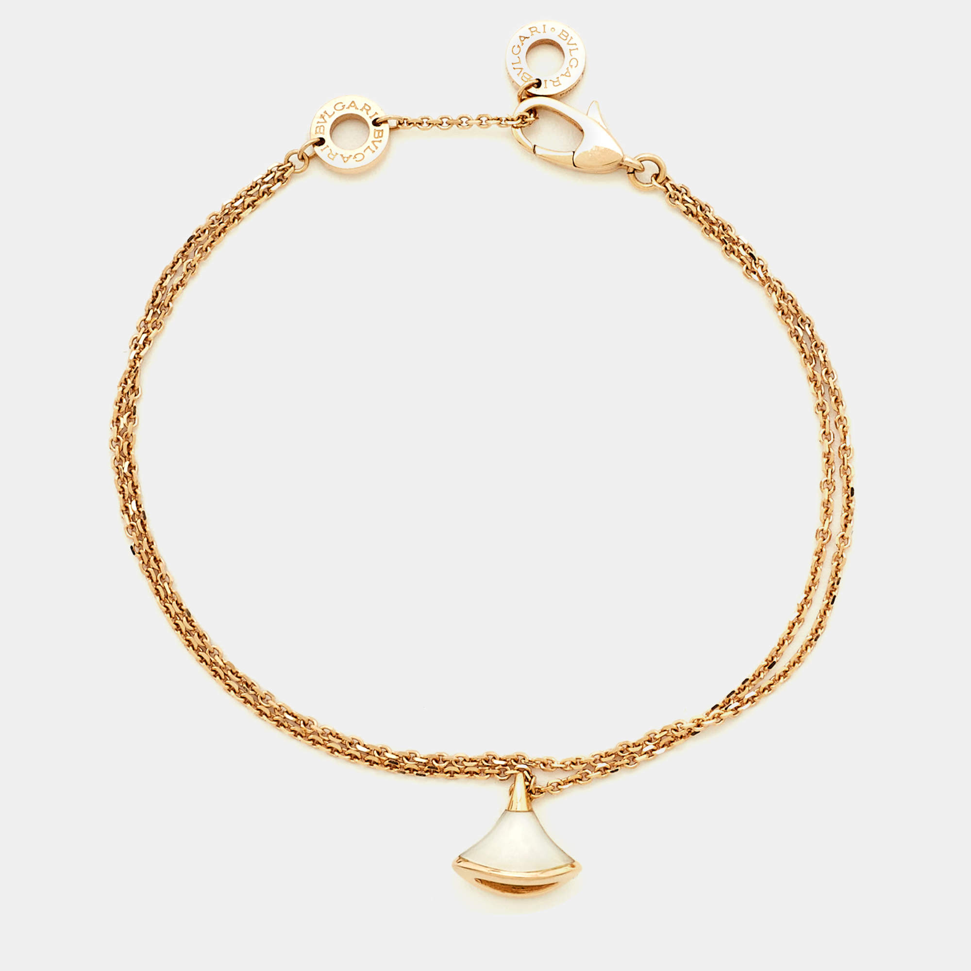 مملوكة مسبقًا سوار بلغاري ديفاز دريم صدف وذهب وردي عيار 18 مقاس صغير - سمول