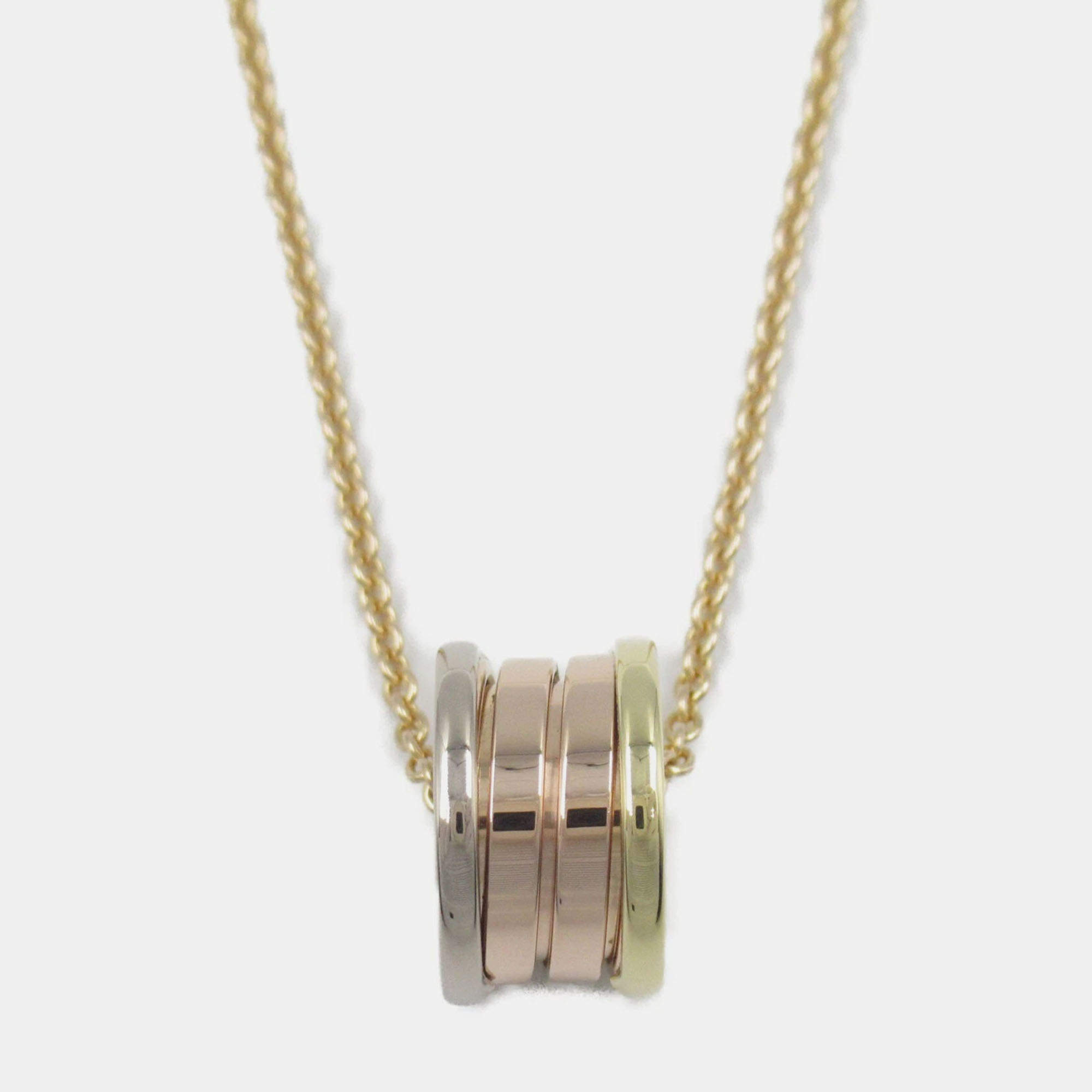 Pre Owned Bvlgari B.zero1 18K Yellow, Rose, and White Gold Necklace