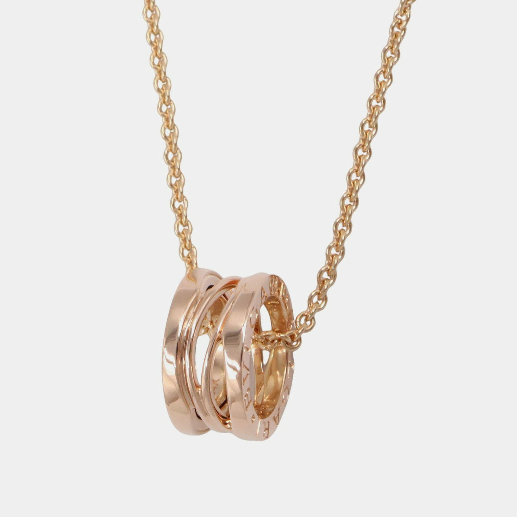 Pre Owned Bvlgari B.zero1 Legend 18K Rose Gold Pendant Necklace