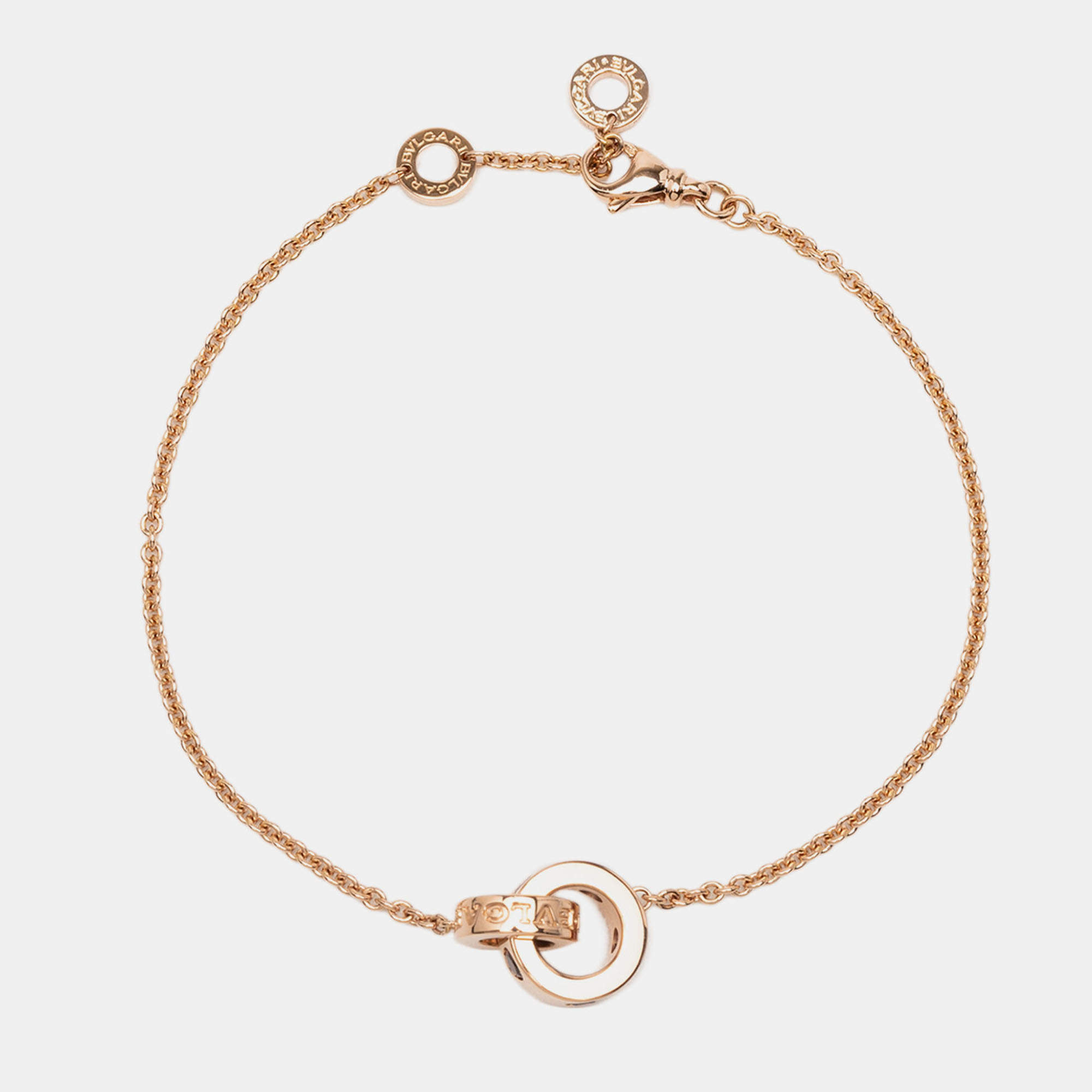 Pre Owned 18K Rose Gold Amethyst and Tourmaline Roman Sorbets Bracelet