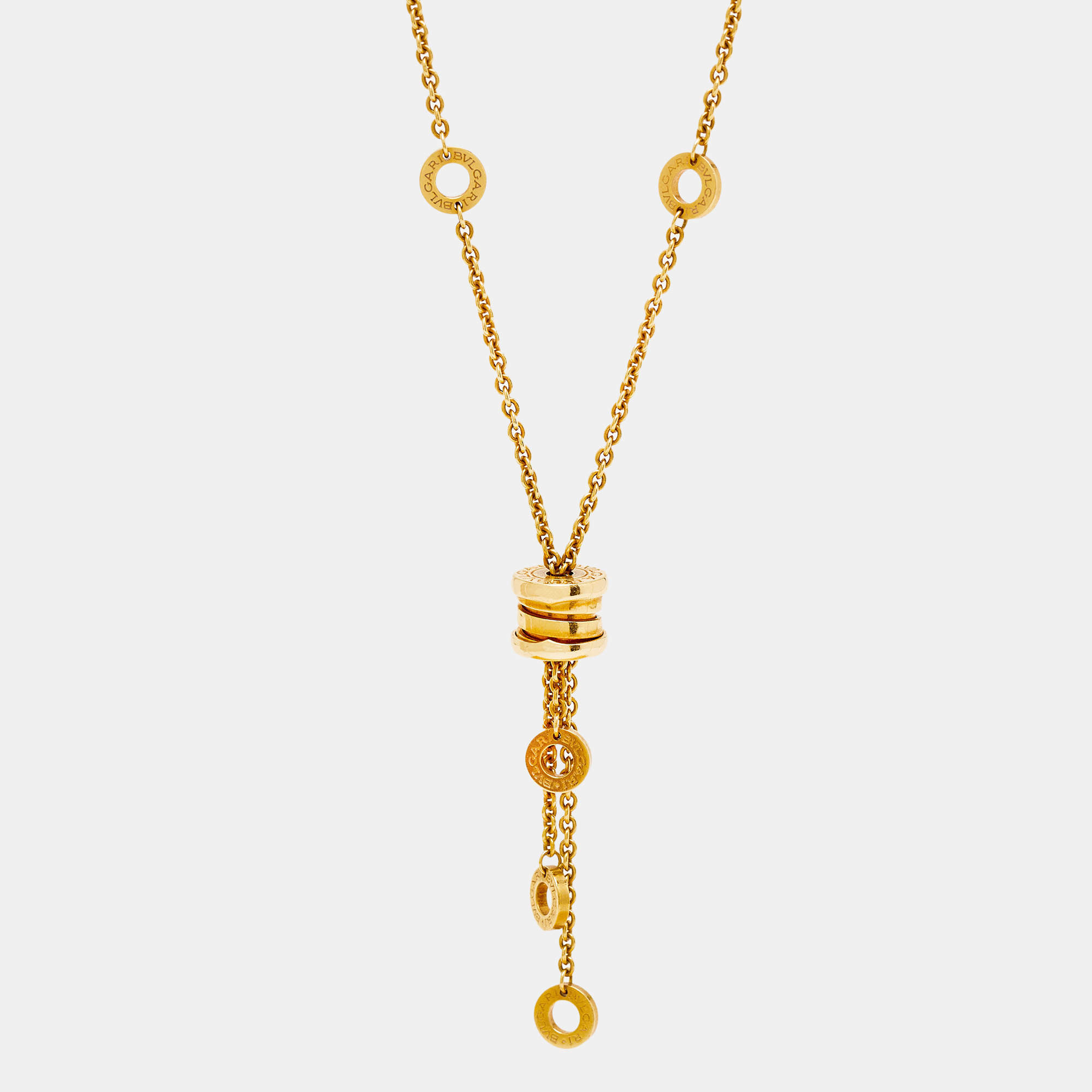 مملوكة مسبقًا قلادة بلغاري بي زيرو 1 ألماس ذهب أصفر عيار 18 بشراشيبب