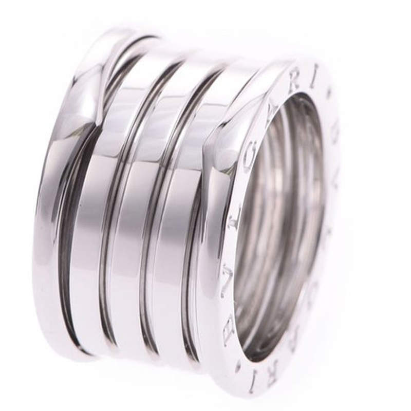 Pre Owned Bvlgari B.Zero1 4-Band 18k White Gold Band Ring Size 55