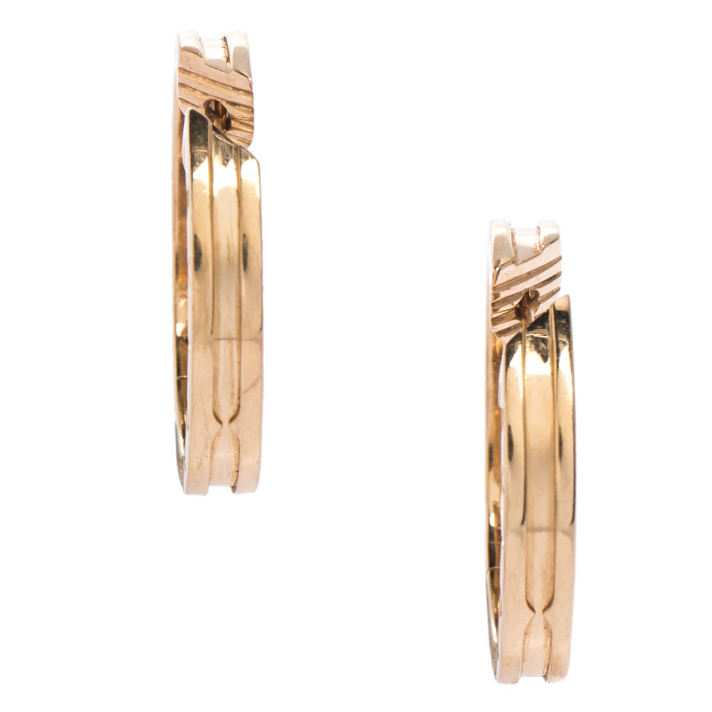 Bvlgari B Zero1 18k Rose Gold Hoop Earrings Bvlgari Tlc