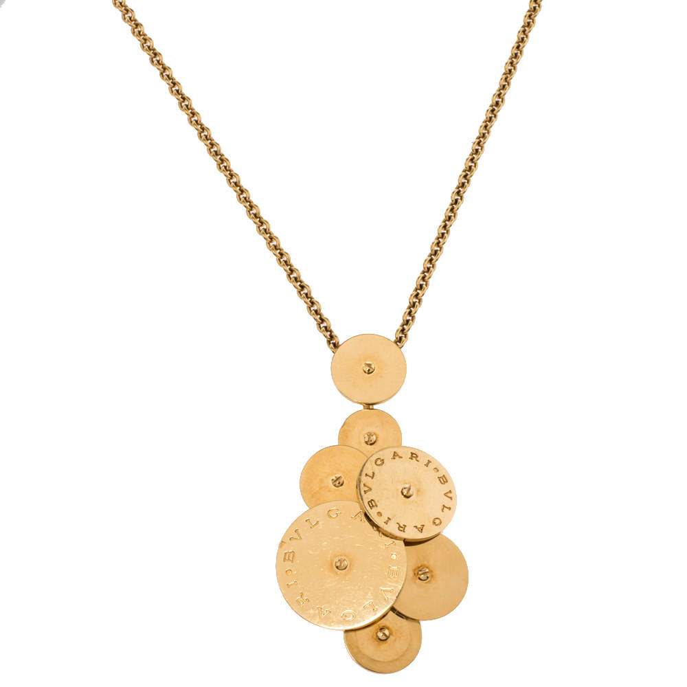 Pre Owned Bvlgari Cicladi 18K Yellow Gold Pendant Necklace