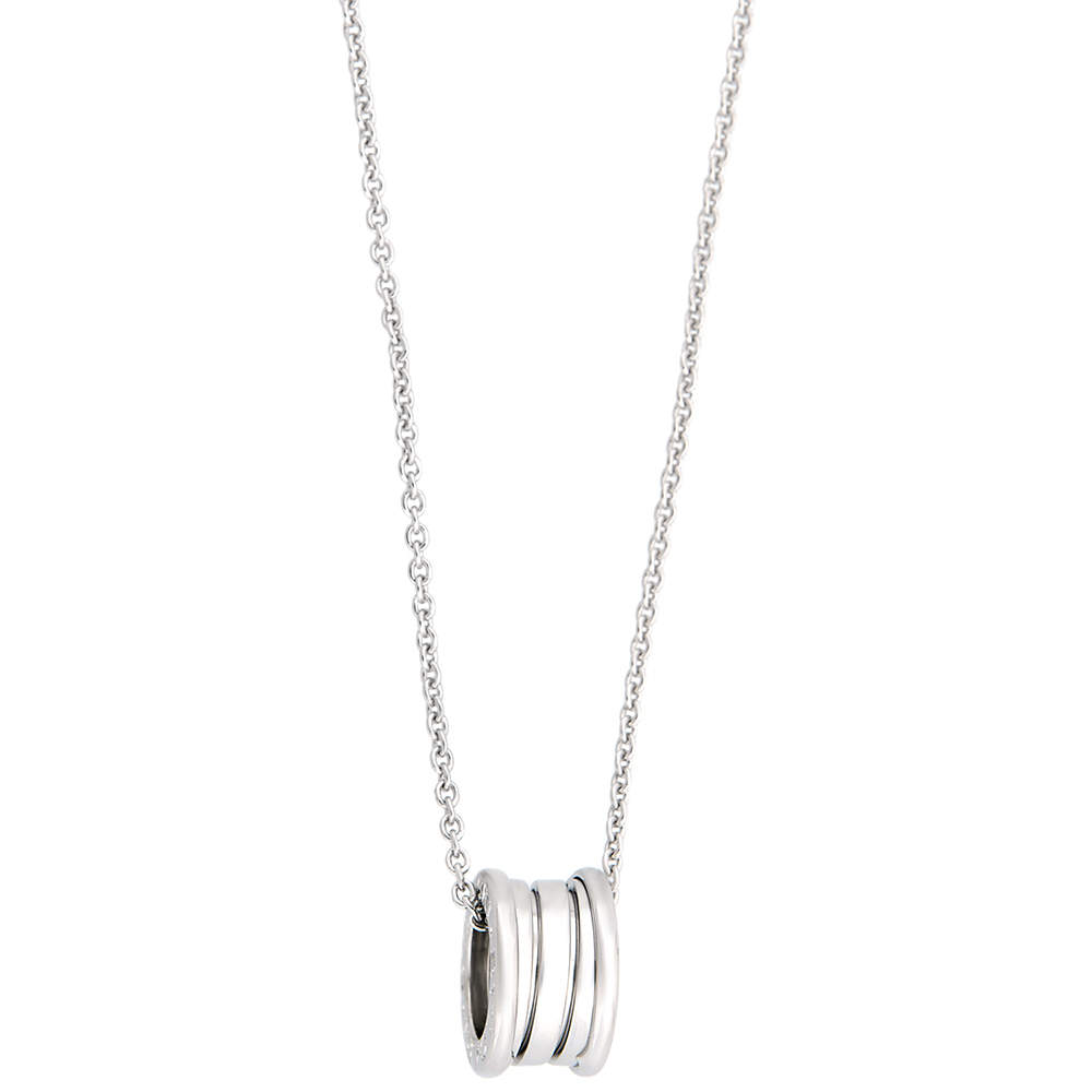 Pre Owned Bvlgari 18K White Gold B.Zero1 Necklace Length: 16 inches