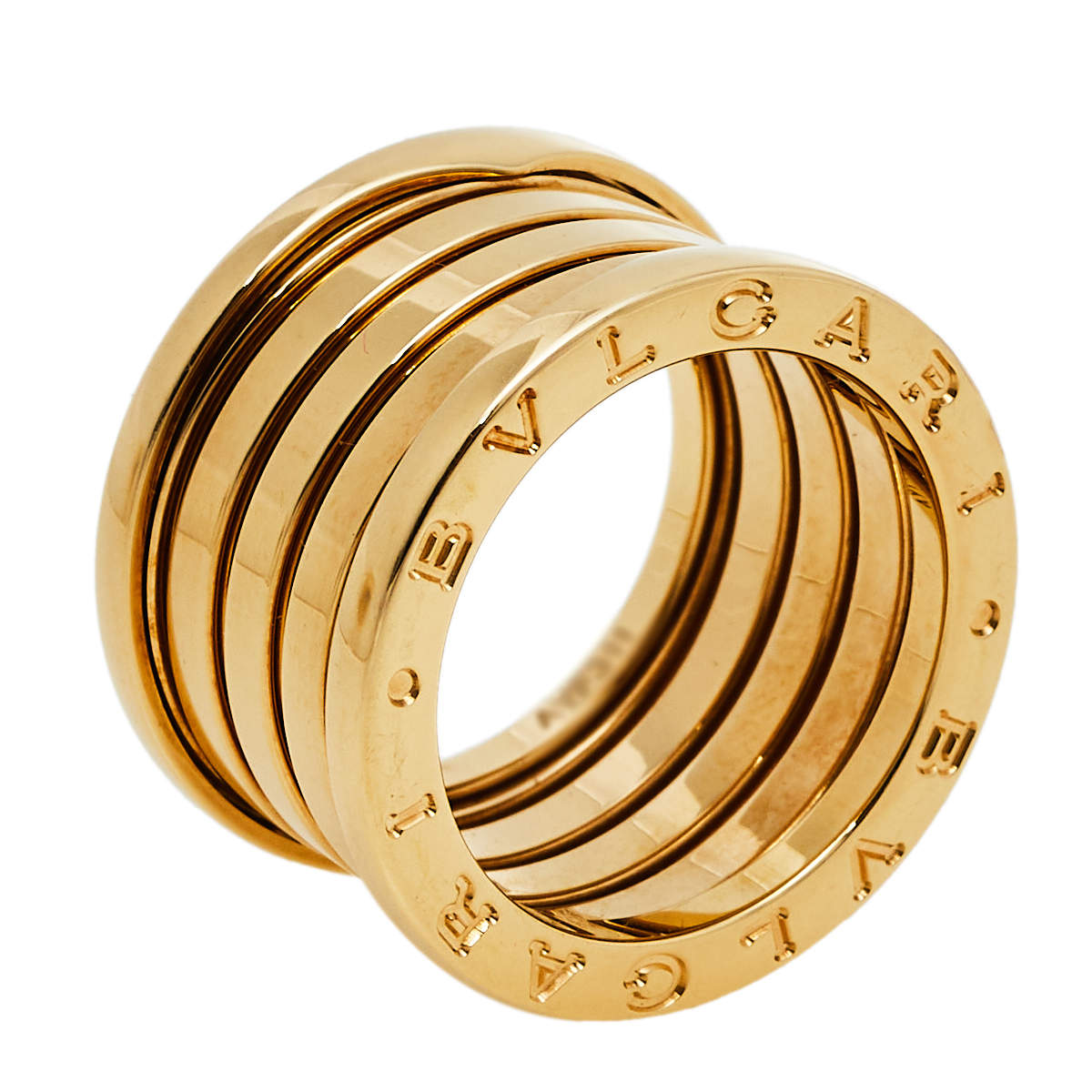 Bvlgari B.Zero1 18k Yellow Gold Five Band Ring Size 52