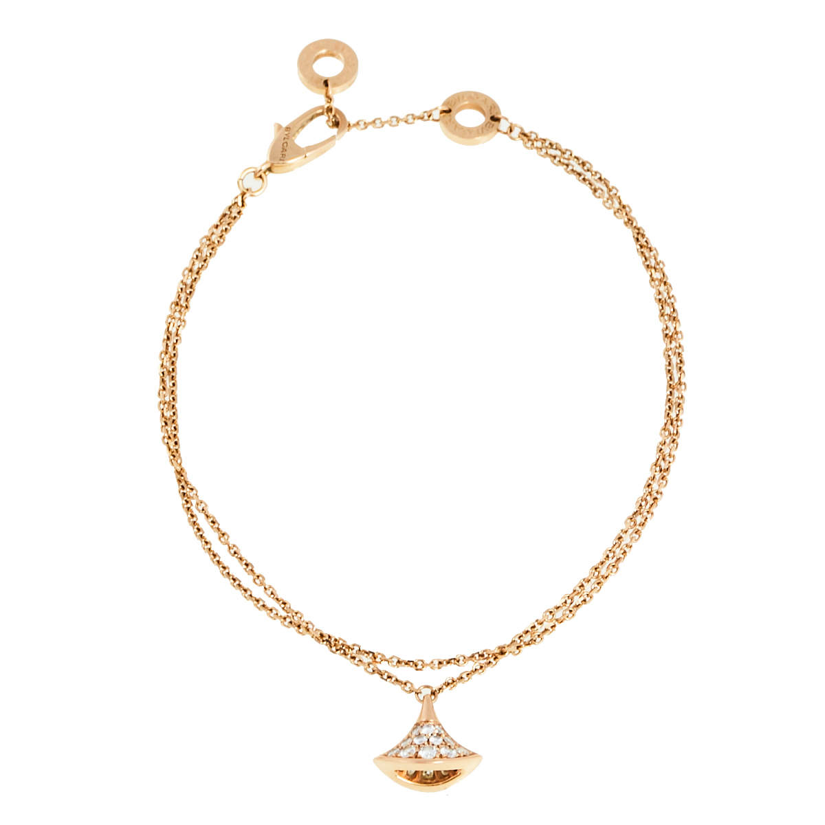 Pre Owned Bvlgari Diva’s Dream Diamond 18K Rose Gold Bracelet SM