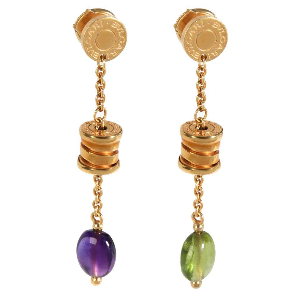Pre Owned Bvlgari Allegra Gemstone 18K Yellow Gold Earrings