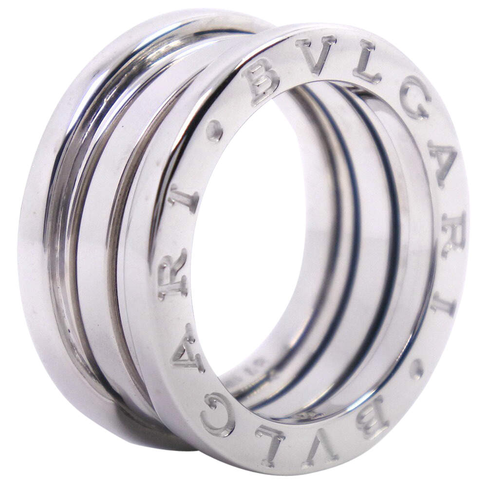 Pre Owned Bvlgari B.Zero1 18K White Gold Ring EU 48