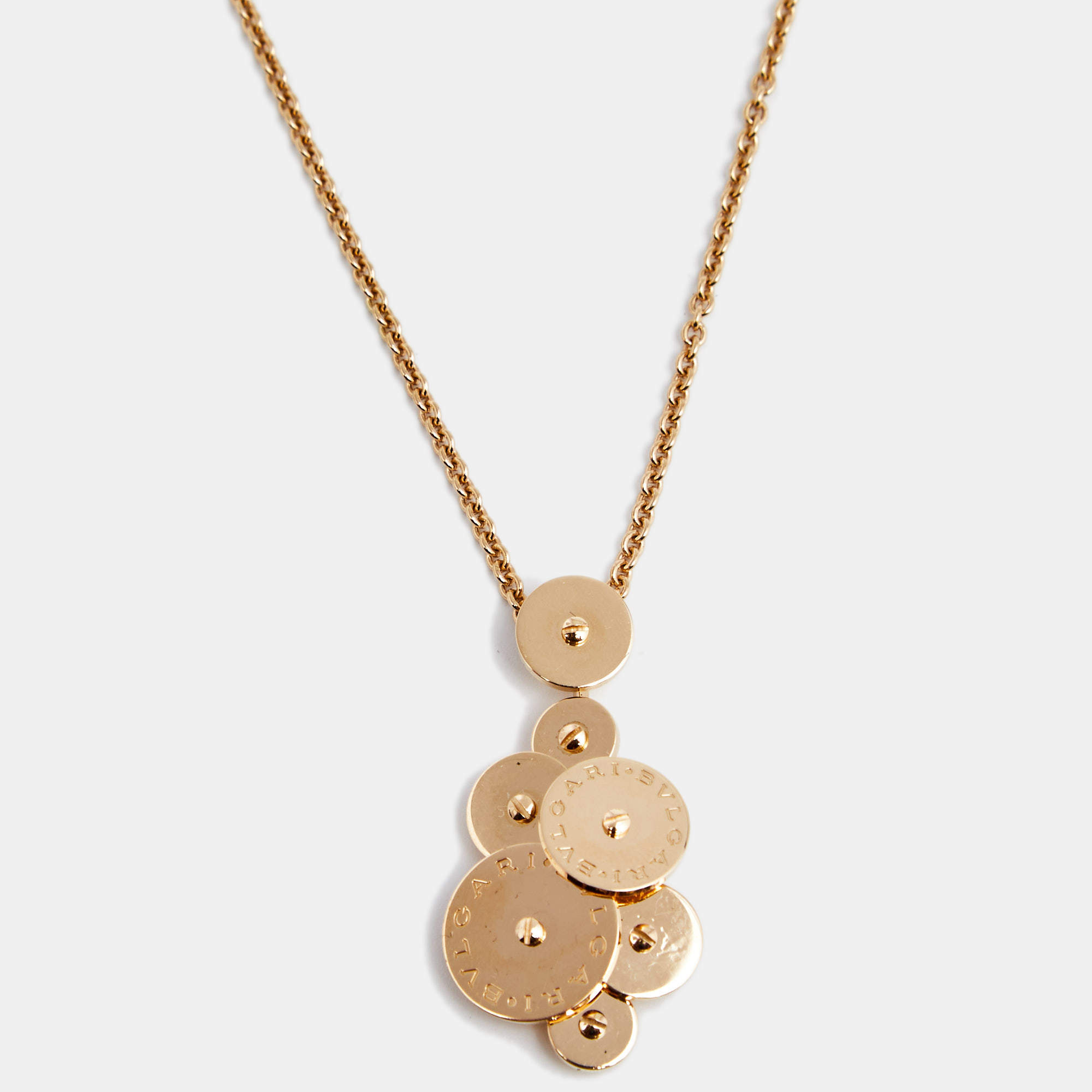 Pre Owned Bvlgari Cicladi 18K Yellow Gold Pendnat Necklace