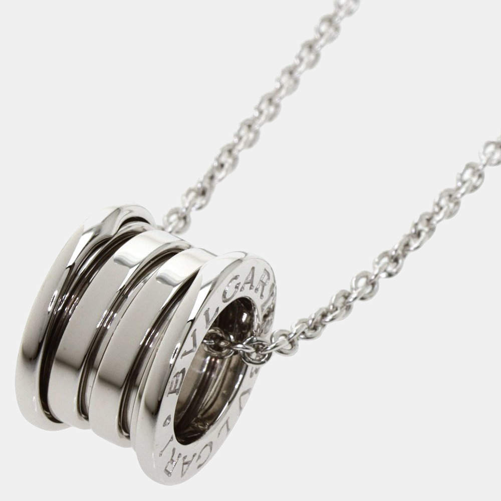 Pre Owned Bvlgari 18K White Gold B.zero1 Pendant Necklace
