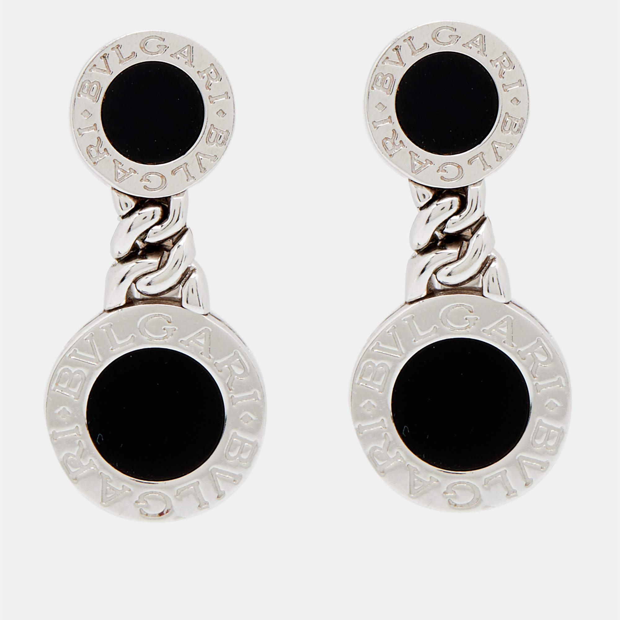 Bvlgari Bvlgari Onyx 18k White Gold Earrings