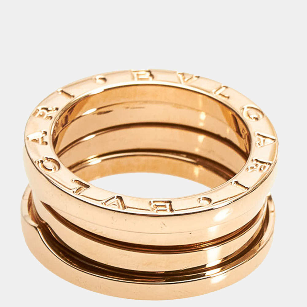 Pre Owned B.Zero1 3-Band Ring in Rose Gold Ring Size EU 50-US 5.25