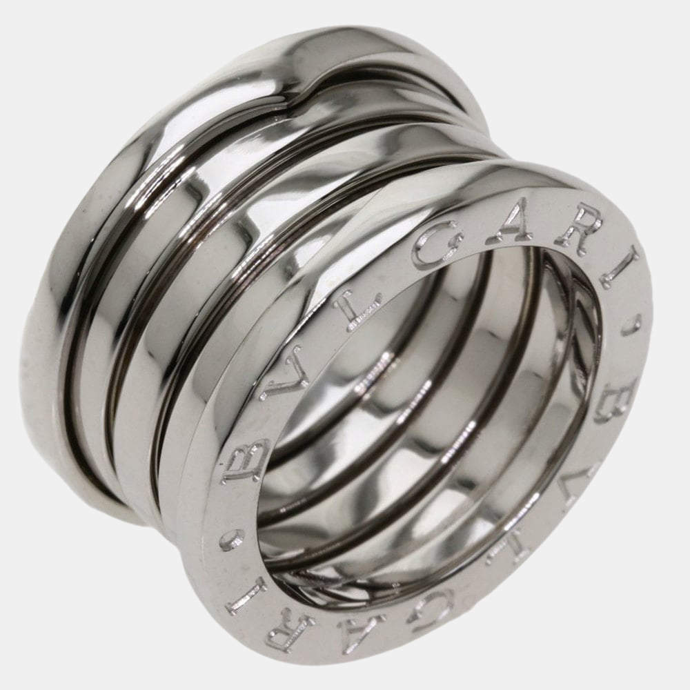 Pre Owned Bvlgari B.Zero1 18K White Gold Ring EU 49