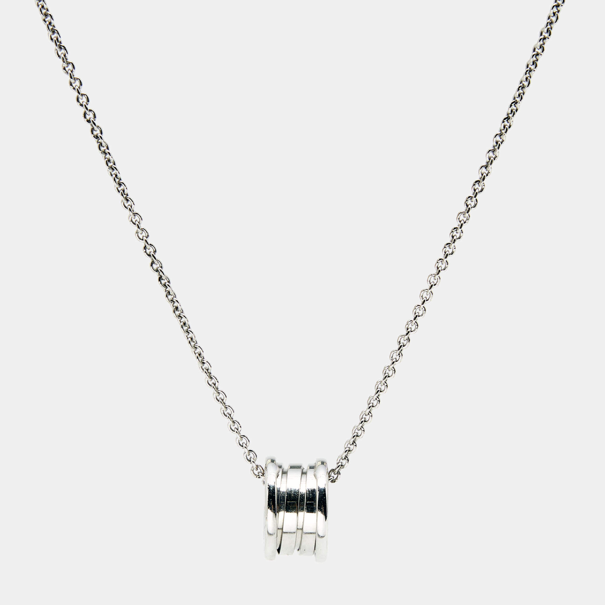 Bvlgari B.Zero1 18k White Gold Pendant Necklace