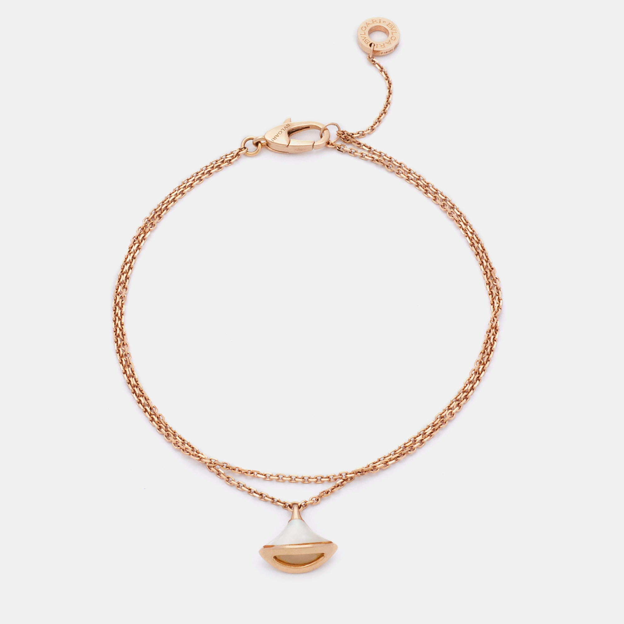 Bvlgari Divas' Dream Mother of Pearl 18k Rose Gold Bracelet