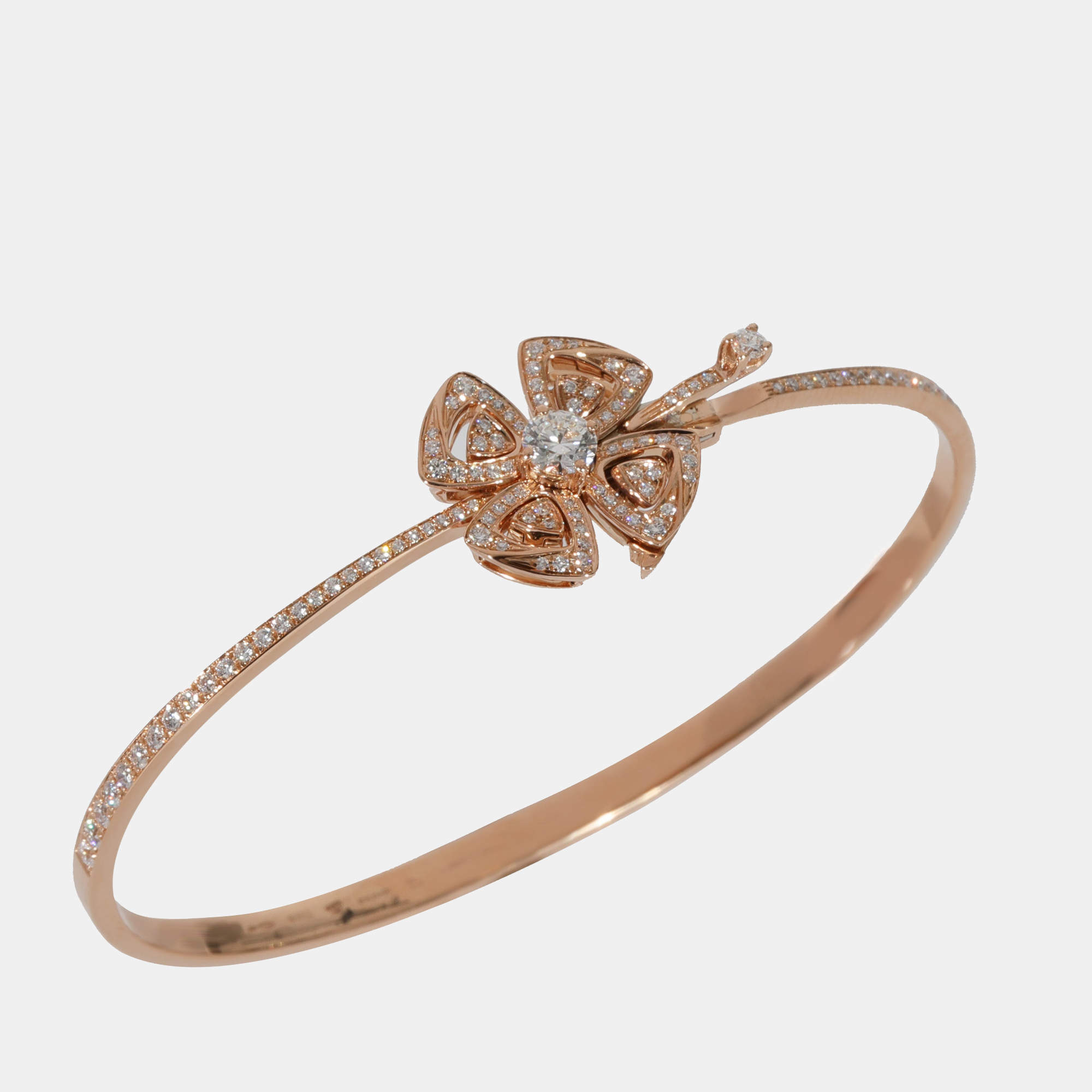 Bvlgari Fiorever Diamond 18K Rose Gold Chain Link Bracelet SM Bvlgari | TLC
