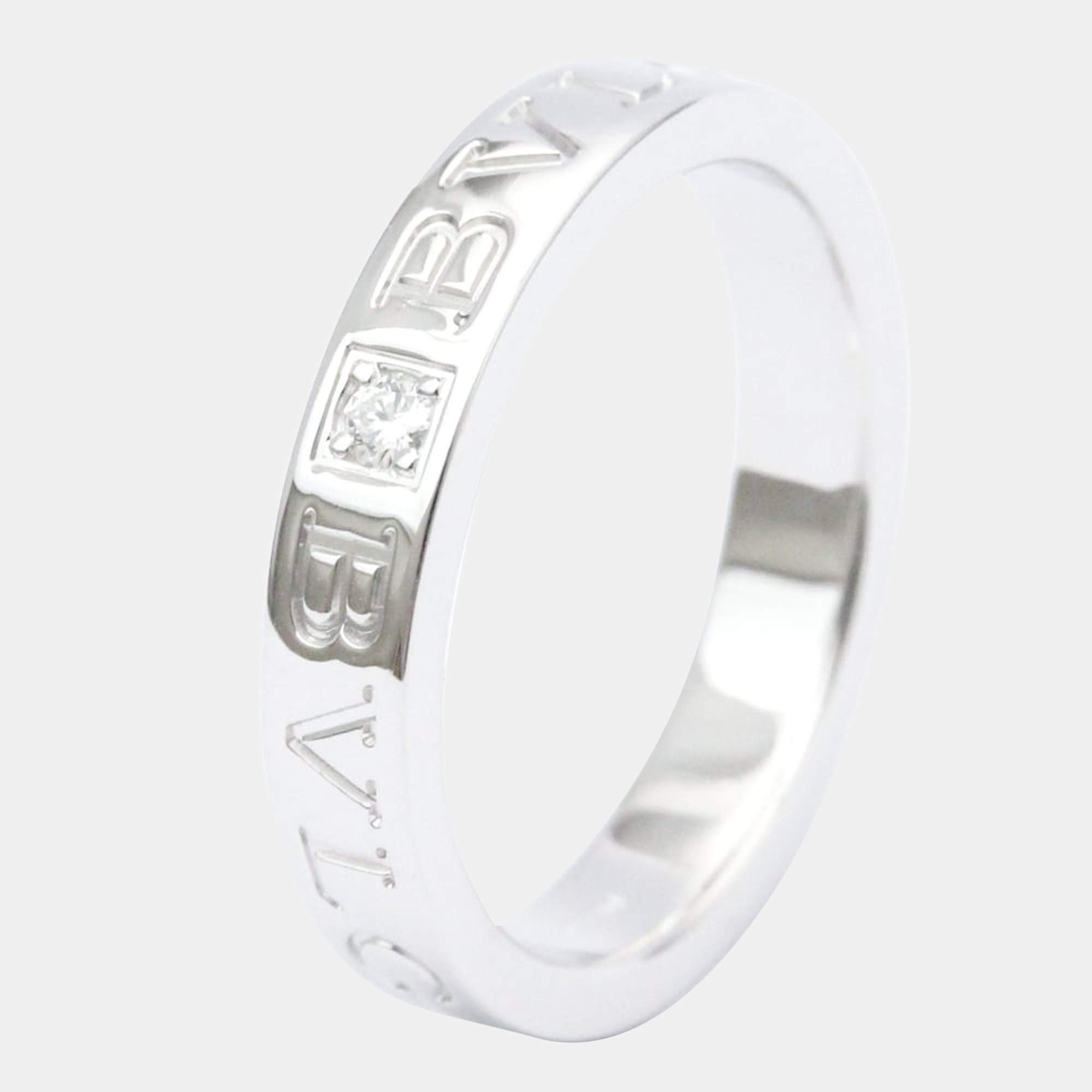 Pre Owned Bvlgari 18K White Gold Ring EU 57